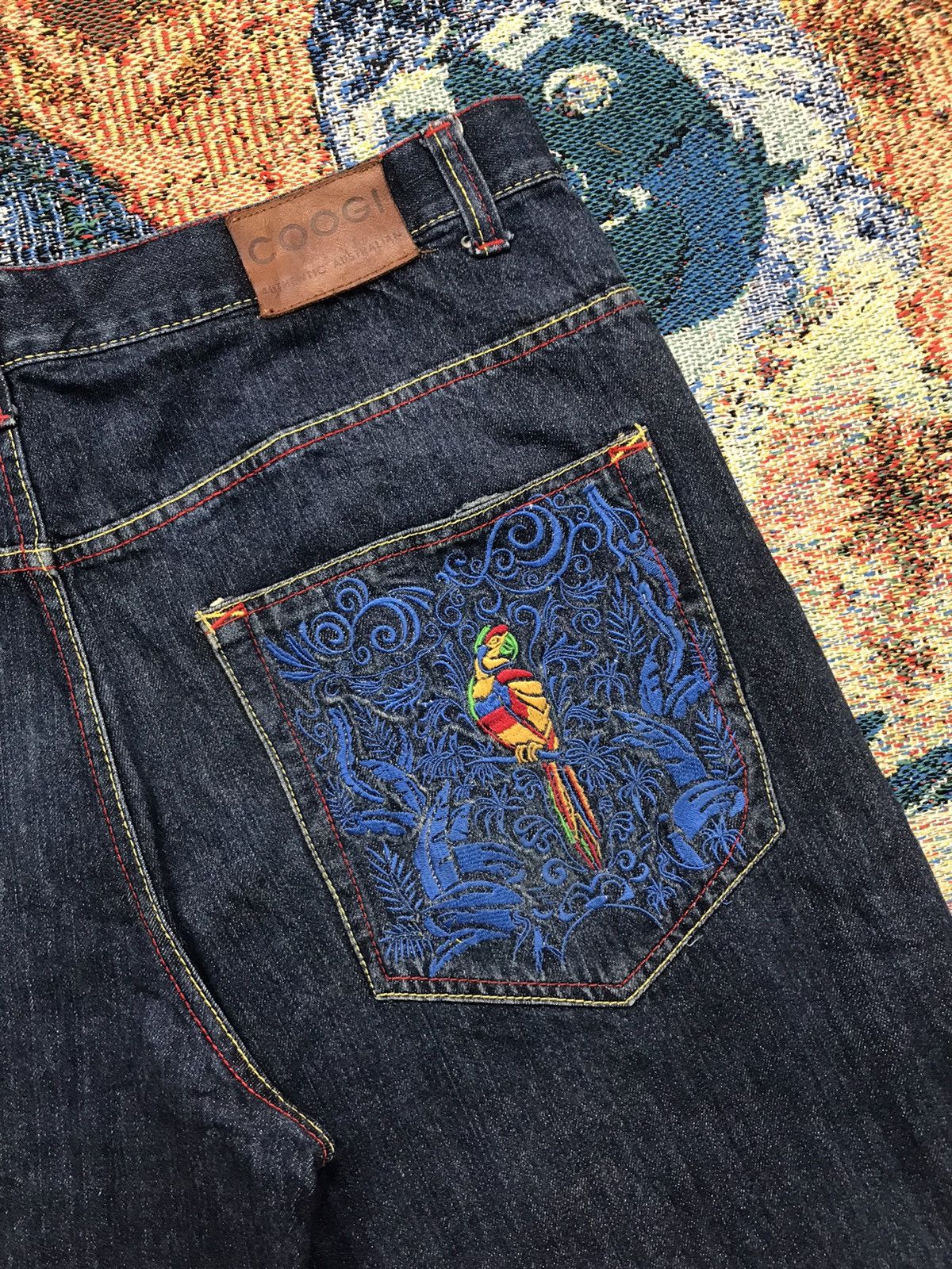 Coogi Vintage Coogi crazy bird embroidered denim jort Size US 40 / EU 56 - 14 Thumbnail