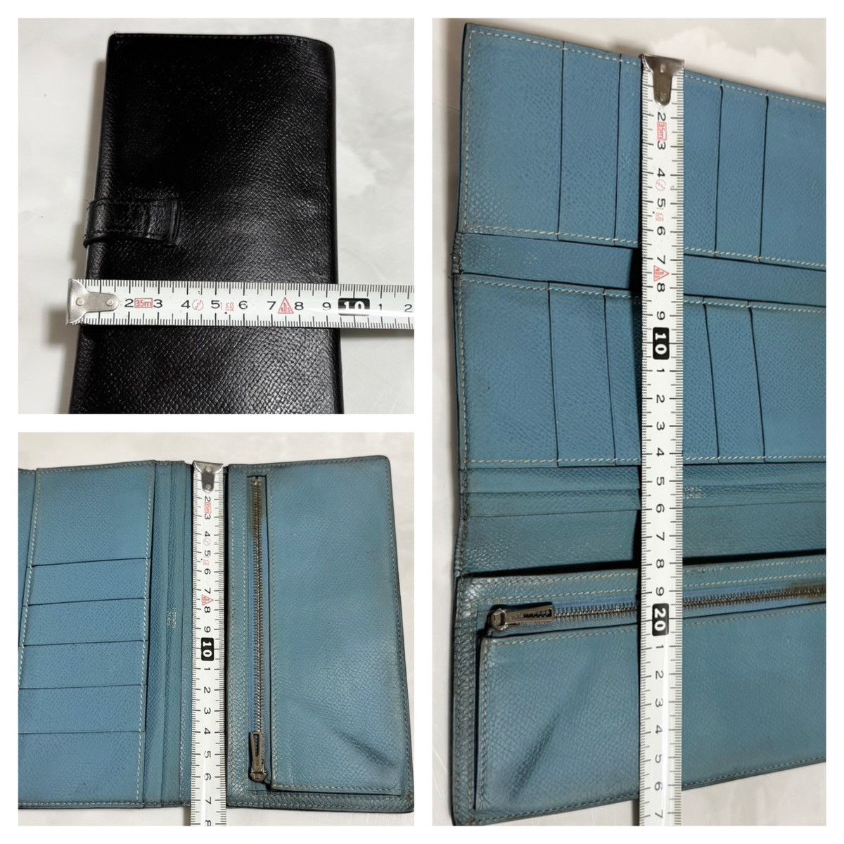 Hermes Hermes Bearn □J stamp 10 card pockets Tri-fold long wallet Size ONE SIZE - 5 Thumbnail