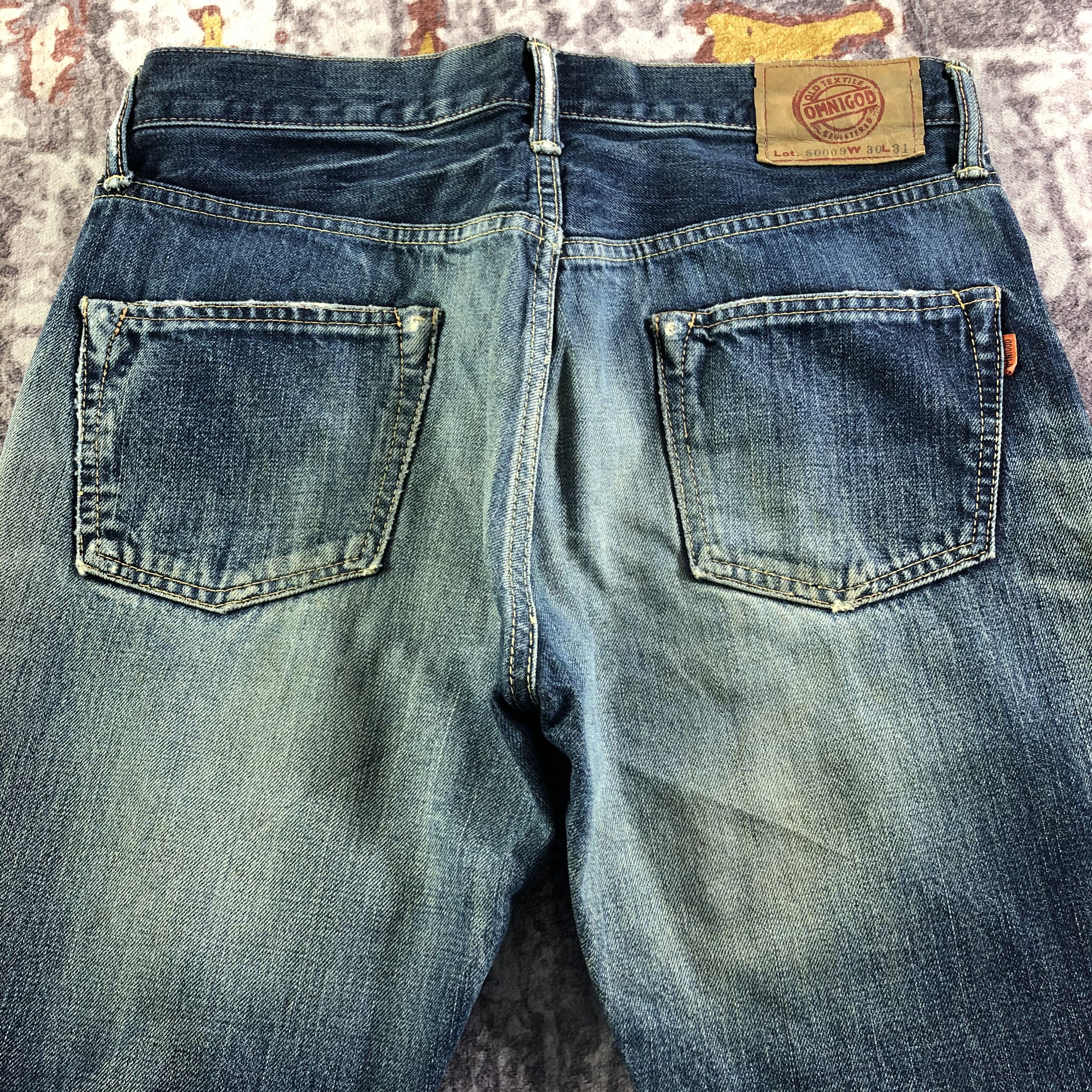 Japanese Brand Vintage Omnigod Redline Jeans-JM3507 Size US 33 - 4 Thumbnail