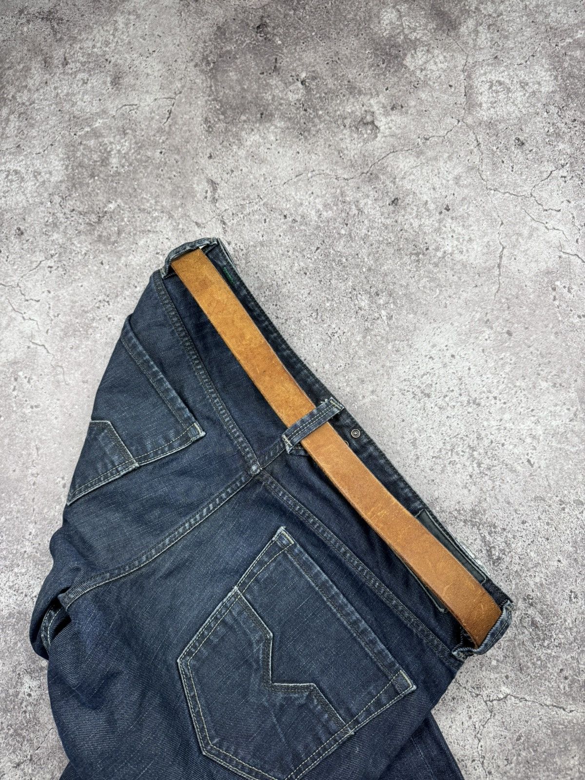 Japanese Brand 00’s NUMBER NINE STYLE BROWN LEATHER RARE Y2K BELT VINTAGE Size ONE SIZE - 4 Thumbnail