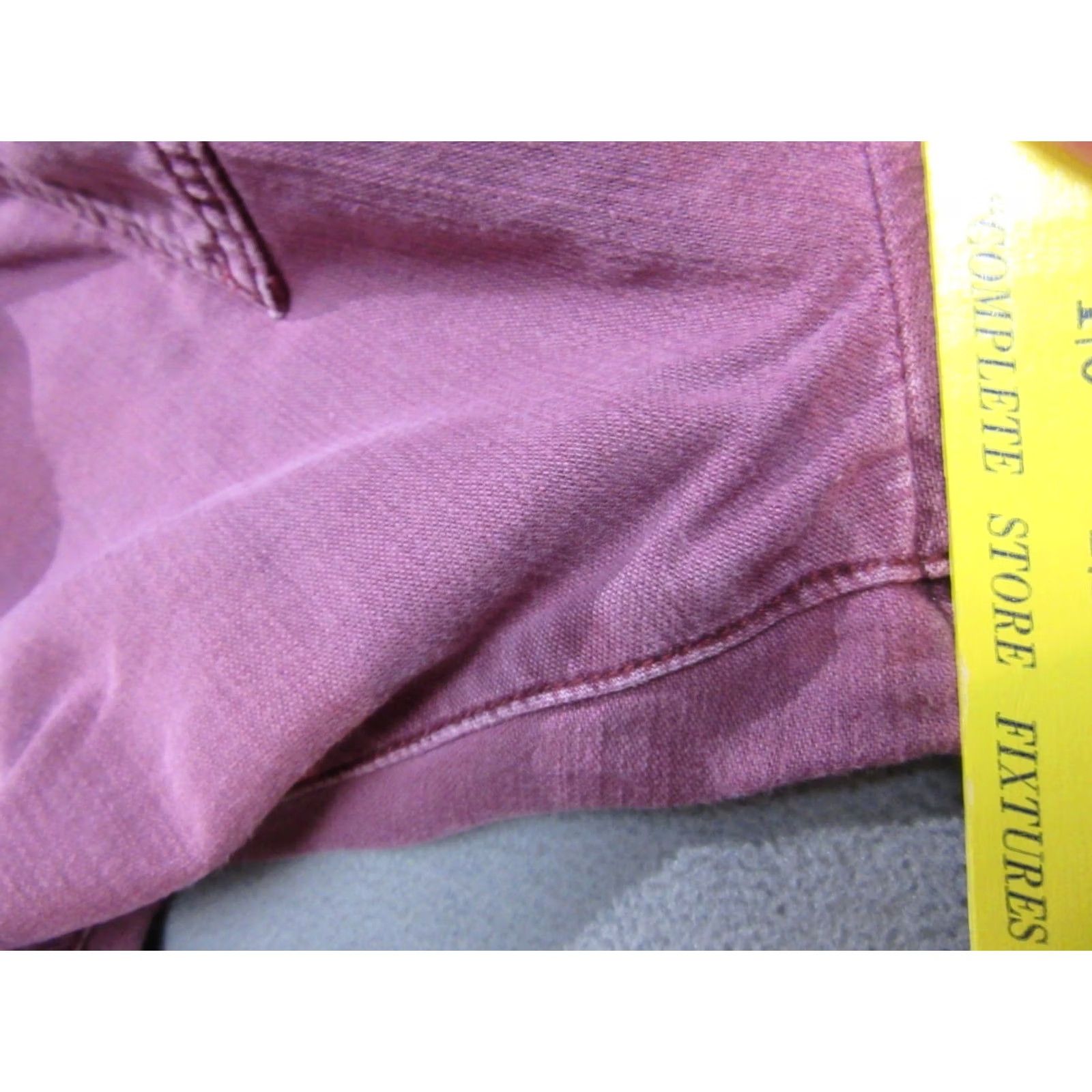 Free People Free People Pants Womens XS Purple Elastic Waist Straight Leg Frayed Hem Size 26" / US 2 / IT 38 - 5 Thumbnail