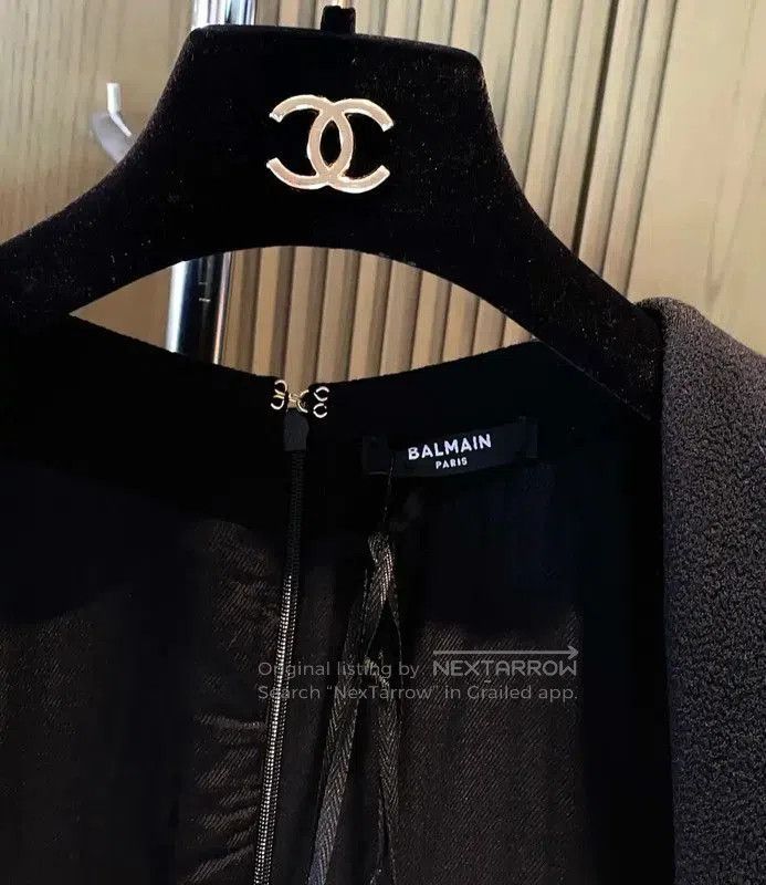 Balmain Balmain Black Wool Long Sleeve Dress . Size S / US 4 / IT 40 - 6 Thumbnail