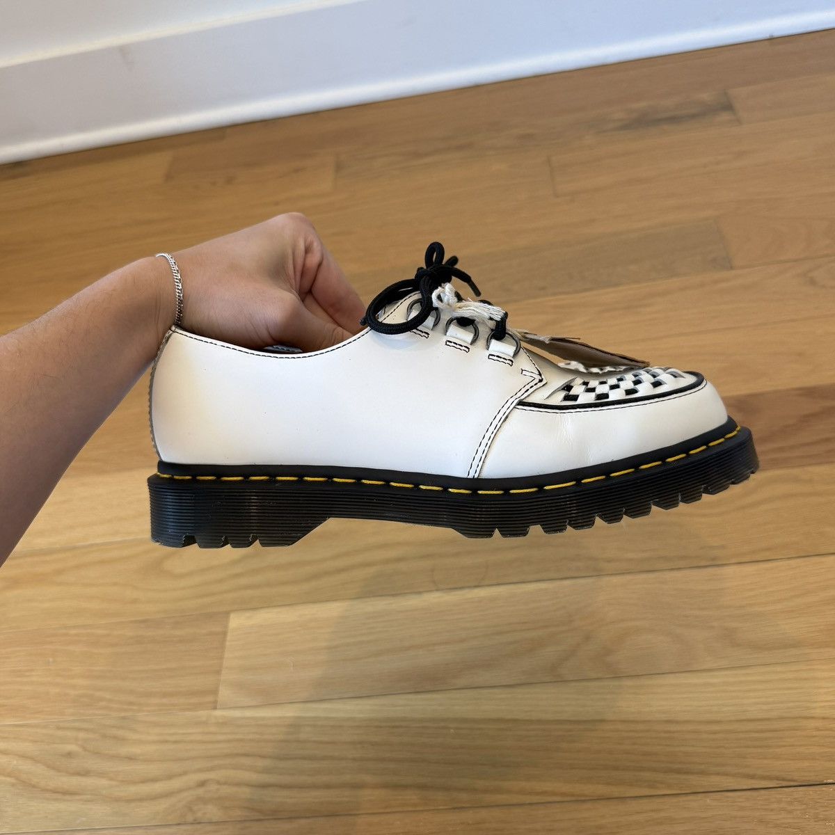 Dr. Martens Dr. Martens Ramsey Smooth Leather Creepers White US 10 Size US 10 / EU 43 - 6 Thumbnail