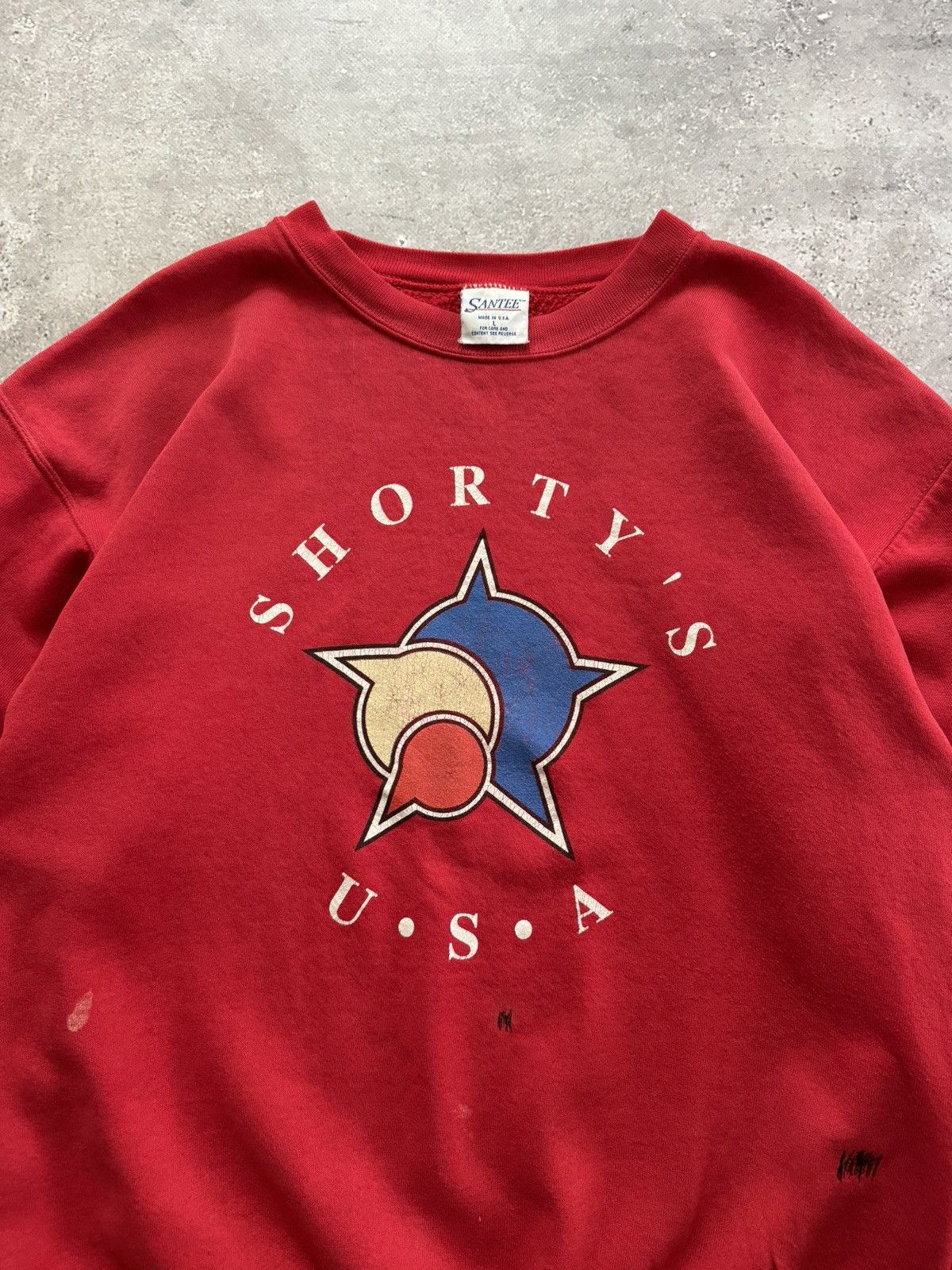 Shorty's Skateboards × Spitfire × Vintage Vintage 90s Shorty’s Skateboarding USA Faded Red Sweatshirt Size US L / EU 52-54 / 3 - 2 Thumbnail