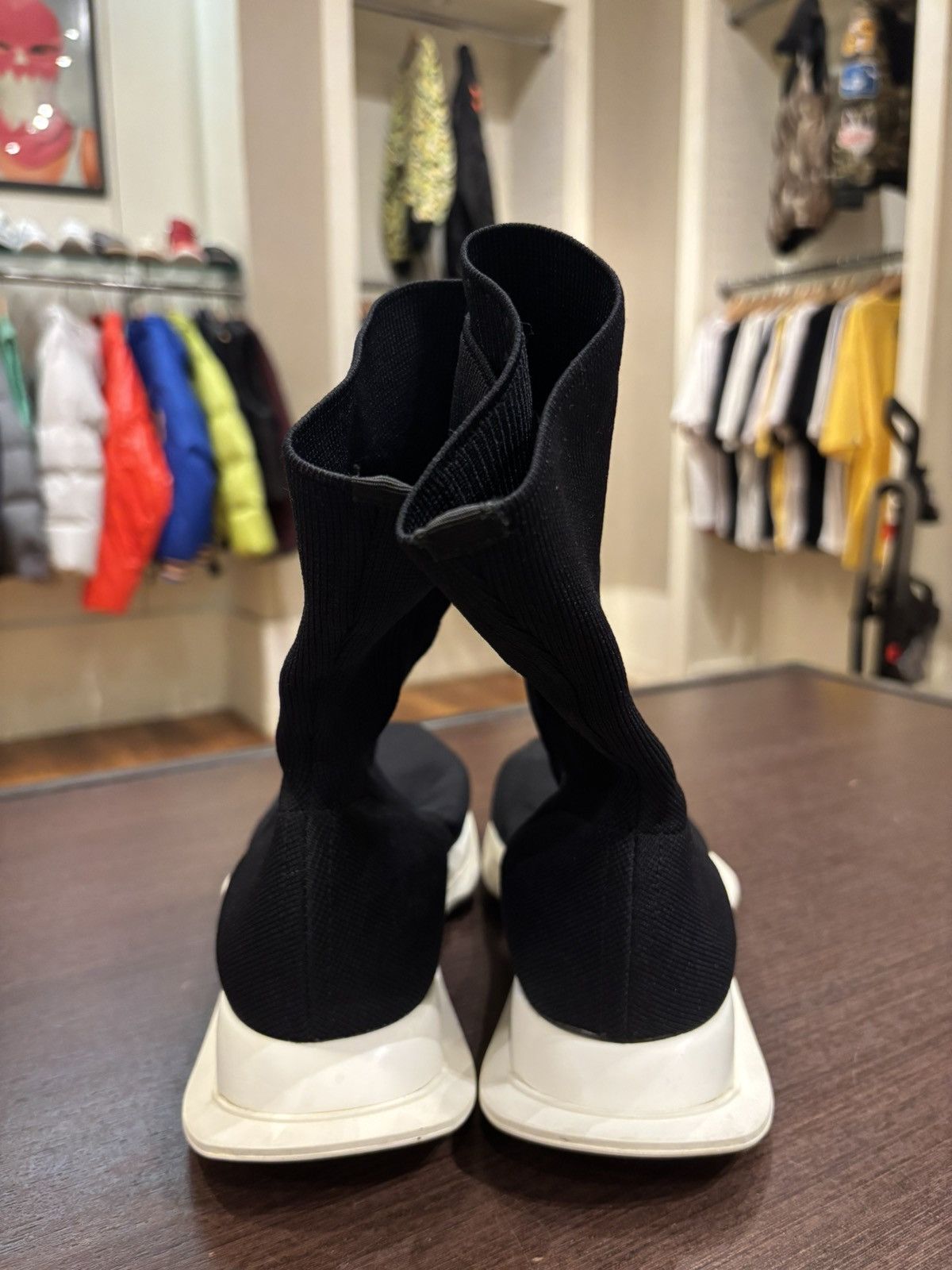 Rick Owens Drkshdw Rick Owen’s DRKSHDW Runner Stretch Sock Sneaker Size US 8 / EU 41 - 6 Thumbnail