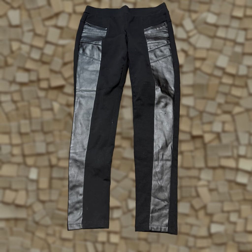 Worthington Worthington Pants Women's Medium Black Skinny Pull On Mid Rise Pants Size 32" / US 10 / IT 46 - 1 Thumbnail