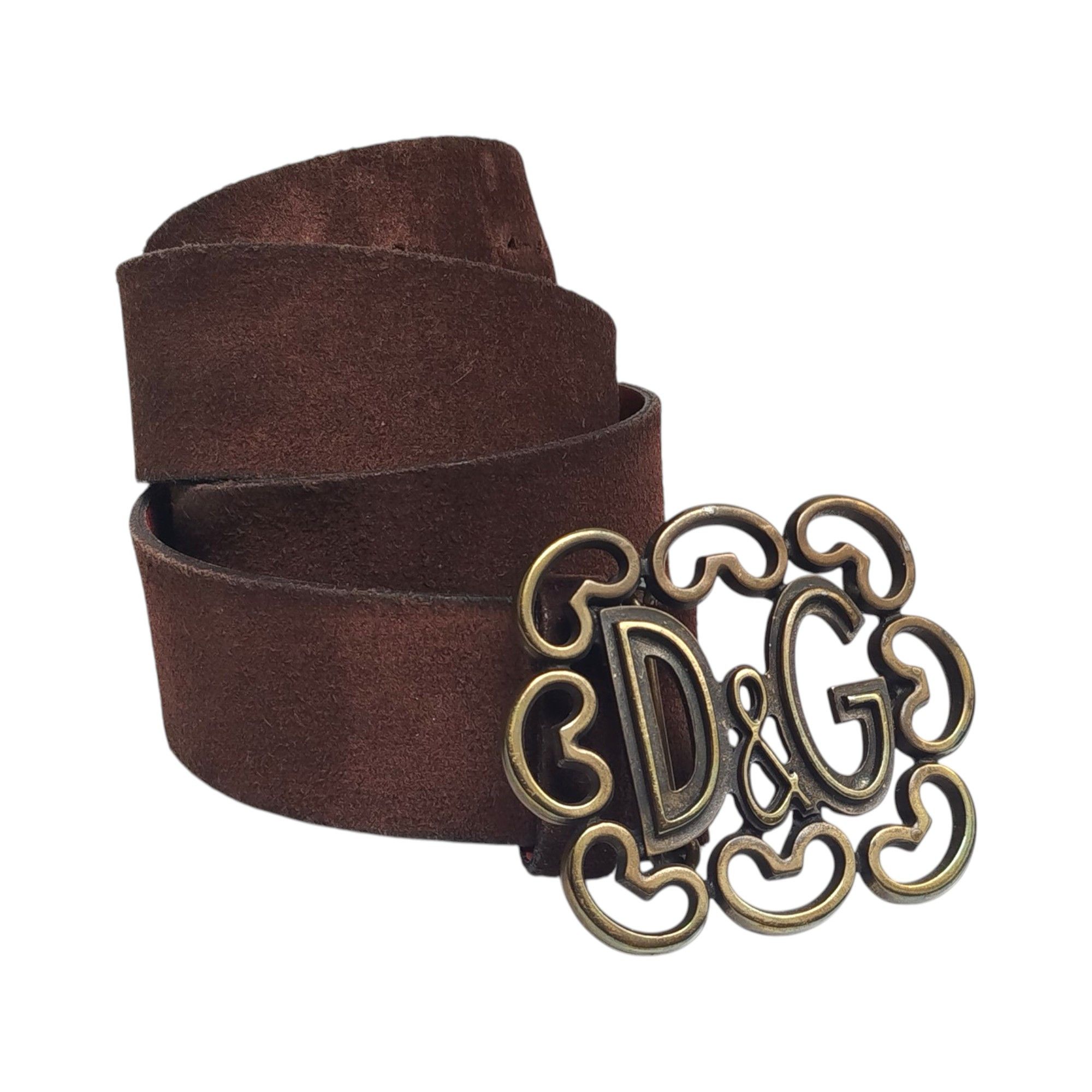 Dolce & Gabbana D&G Big Buckle Suede Belt Size ONE SIZE - 2 Thumbnail