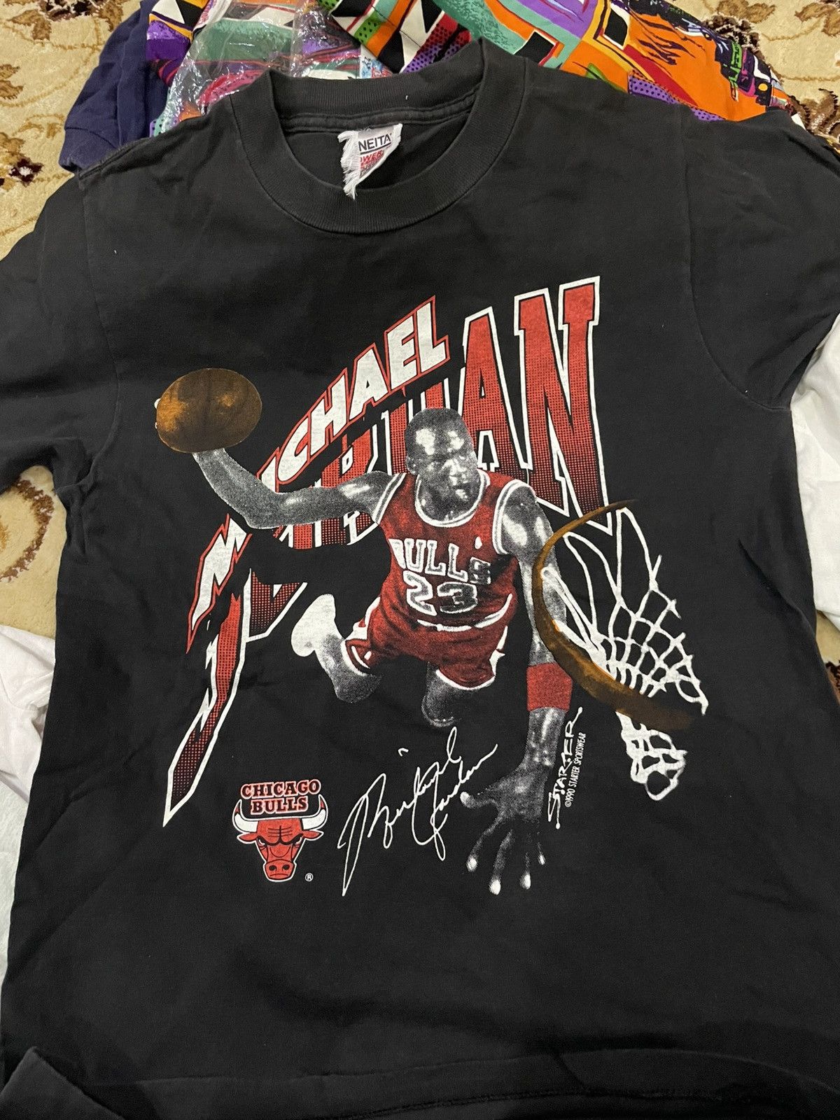 NBA × Vintage Vintage 90s Jordan Jump Man Starter Size US L / EU 52-54 / 3 - 1 Thumbnail