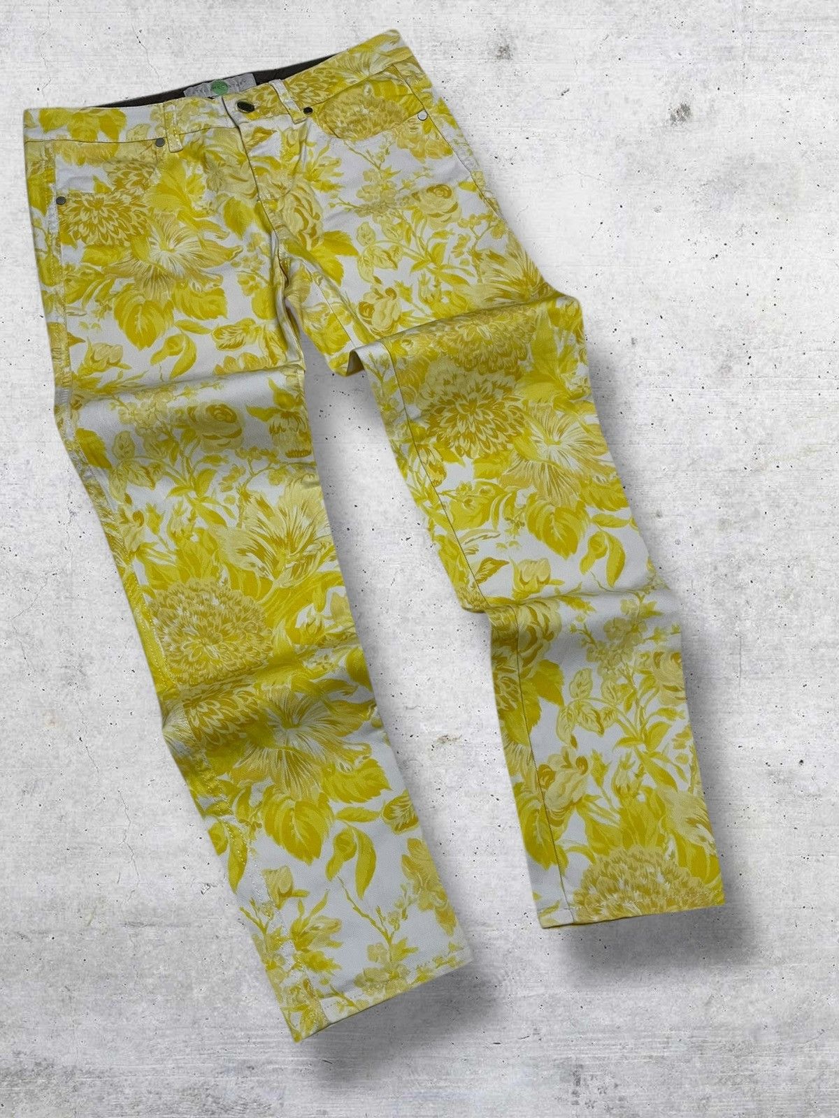 Stella McCartney DESIGNER STELLA MCCARTNEY RARE DESIGN FLORAL POP ART DENIM Size US 29 - 2 Thumbnail