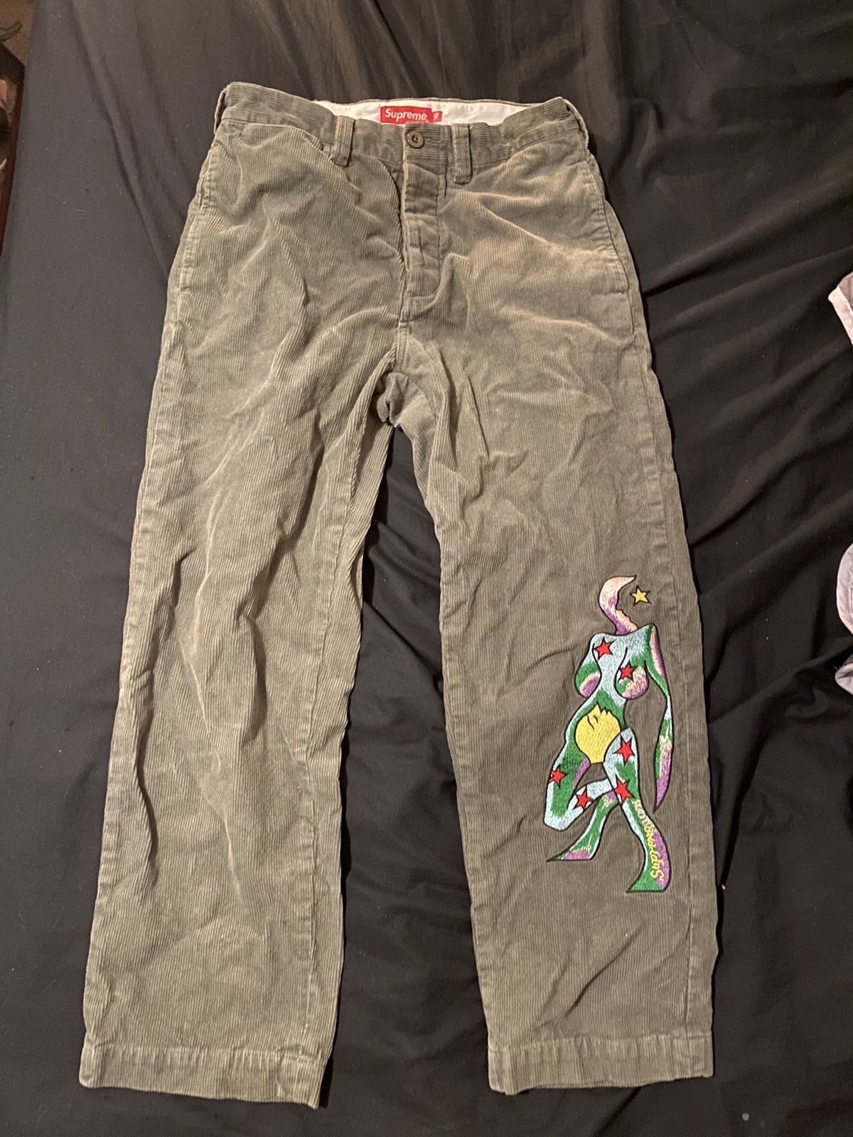 image of Supreme Gonz Corduroy Pants in Green, Men's (Size 30)