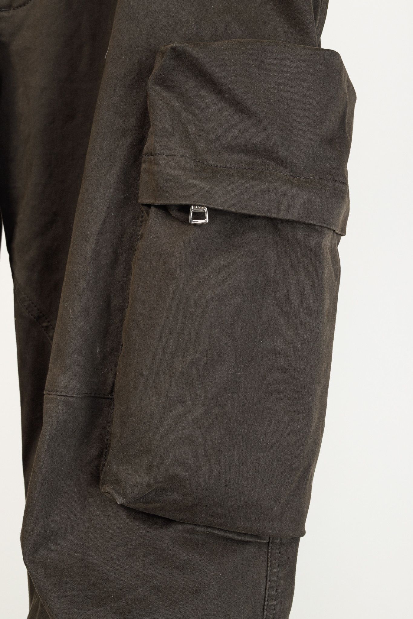Moncler Moncler Military Khaki Wide-Leg Stretch-Cotton Cargo pant Size US 34 / EU 50 - 6 Thumbnail