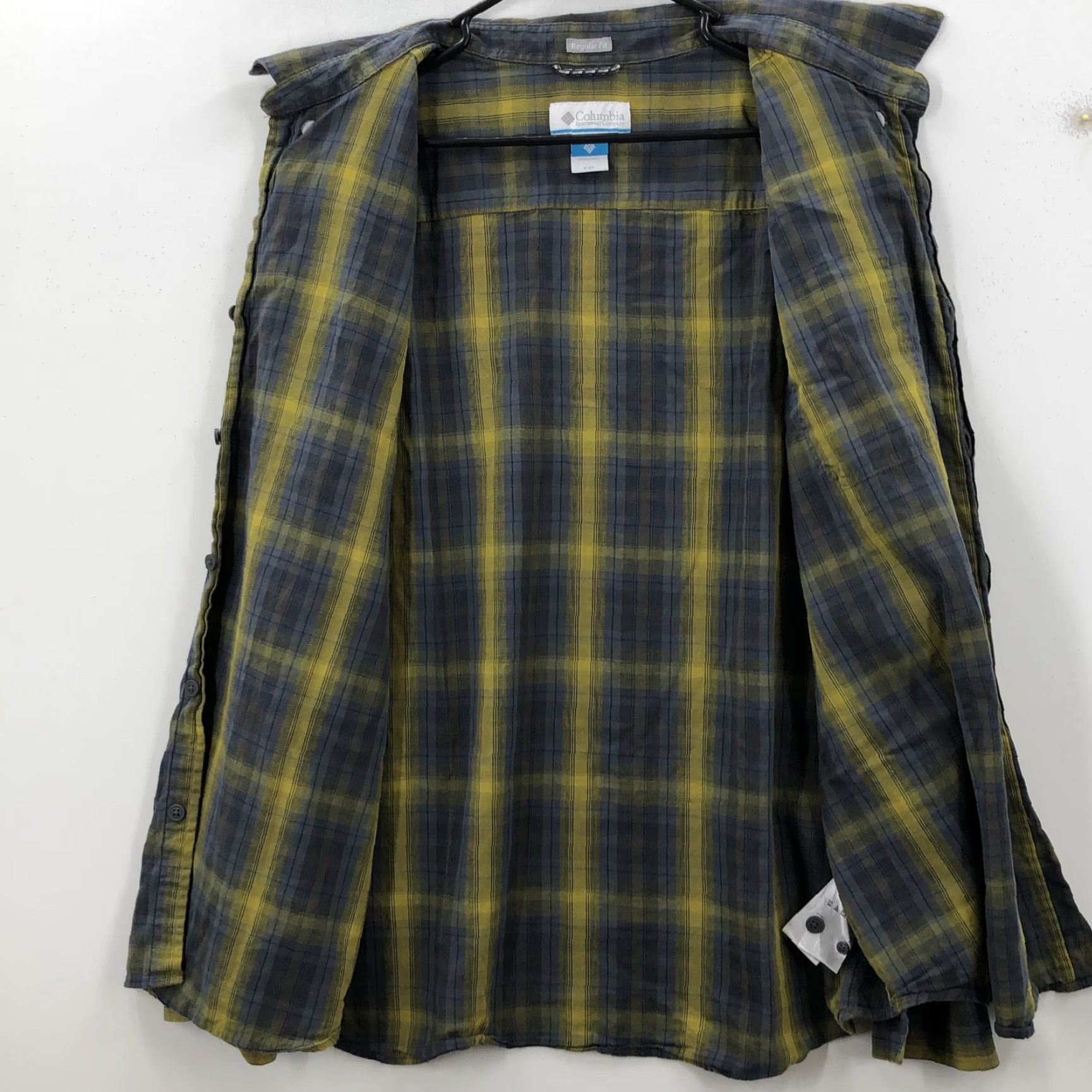 Vintage Columbia Shirt Mens Green Blue Long Sleeve Collared Plaid Button-Up 2XL Regular Casual All Season Lightweight Classic Mens Size US XXL / EU 58 / 5 - 5 Thumbnail