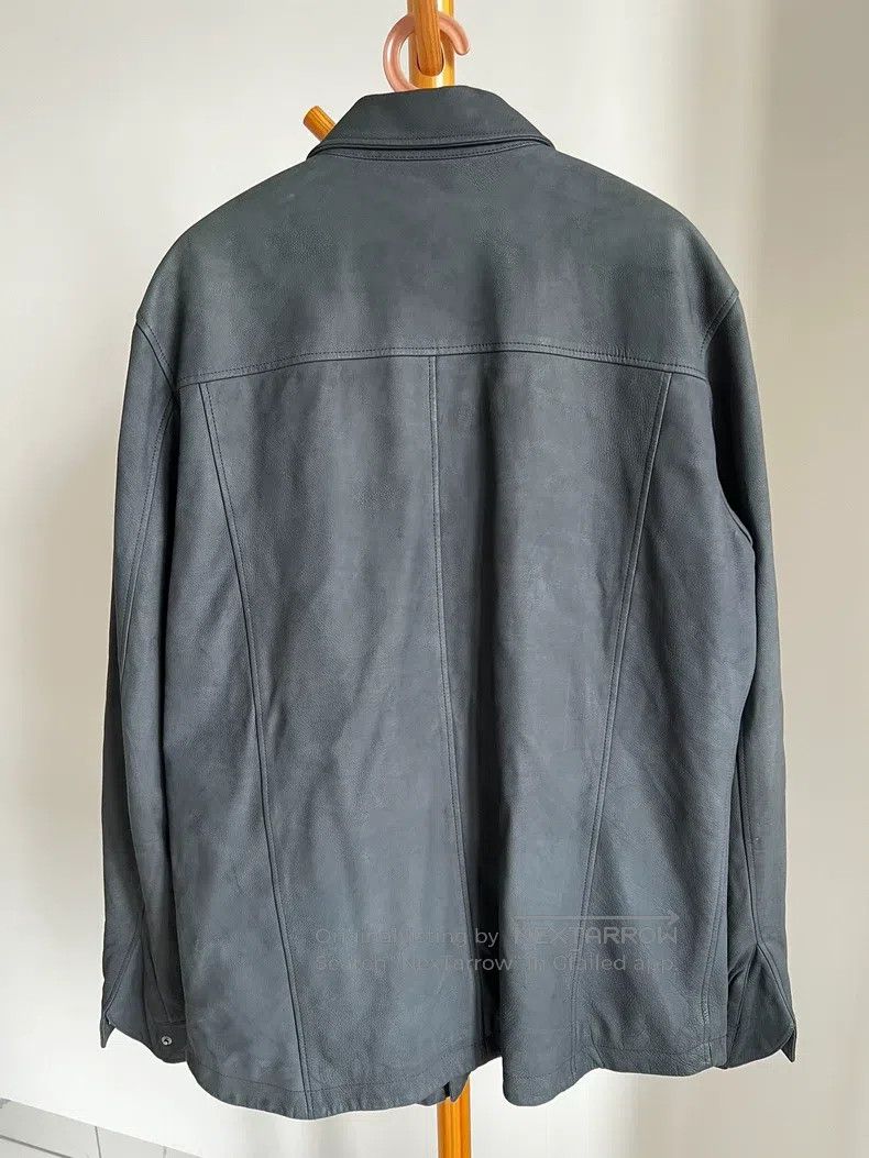 Loro Piana Loro Piana Grey Blue Leather Jacket Size US L / EU 52-54 / 3 - 2 Thumbnail