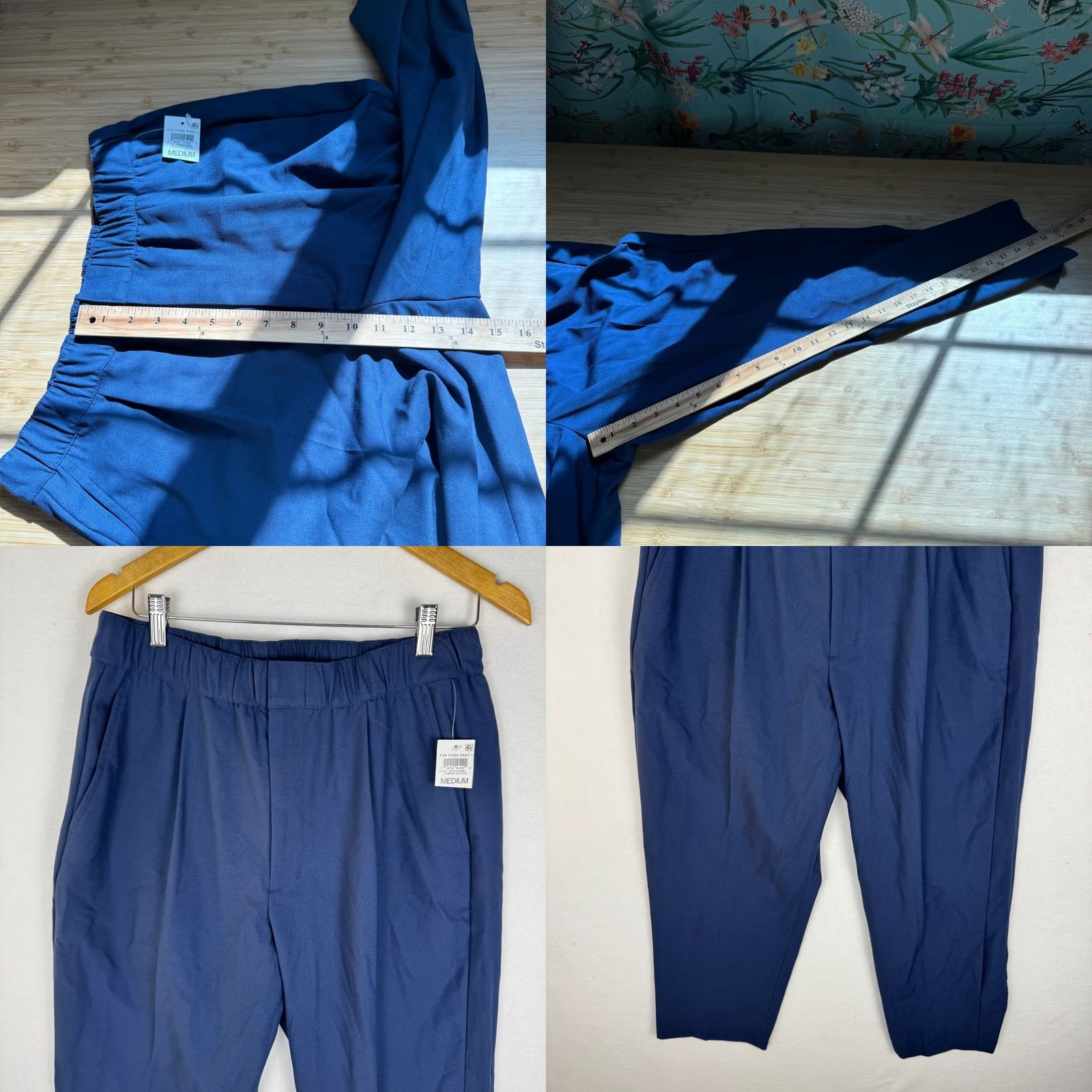 Nemen Mode of One Relaxed Fit Pleated Trousers Medium Navy Blue Caspian Waters Mens Size US 31 - 8 Thumbnail