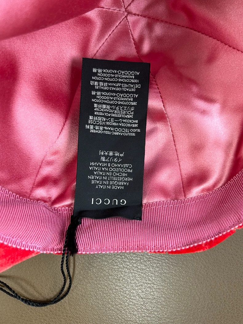 Gucci Gucci Red velvet cap 2501-Nextarrow Size ONE SIZE - 9 Thumbnail