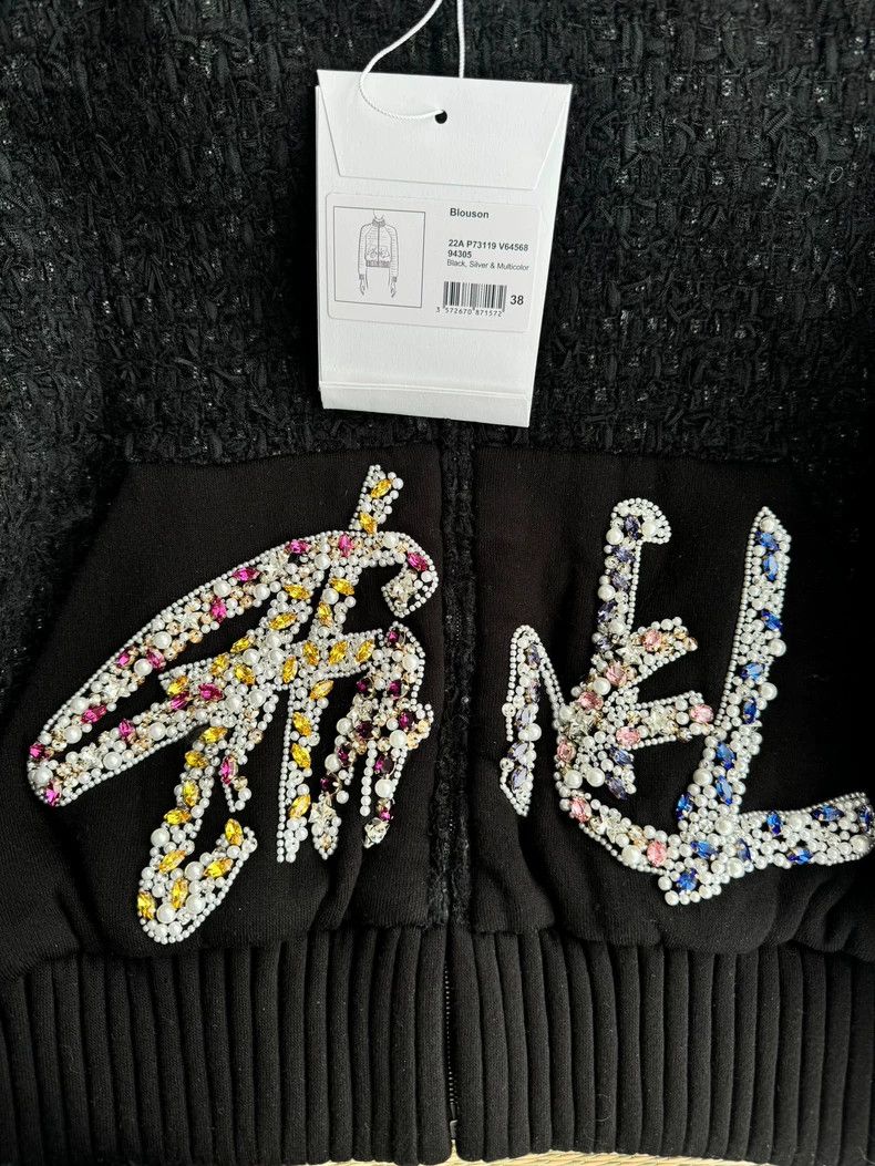 Chanel Chanel 22A high-end handicraft workshop black stud bead emb Size XS / US 0-2 / IT 36-38 - 3 Thumbnail
