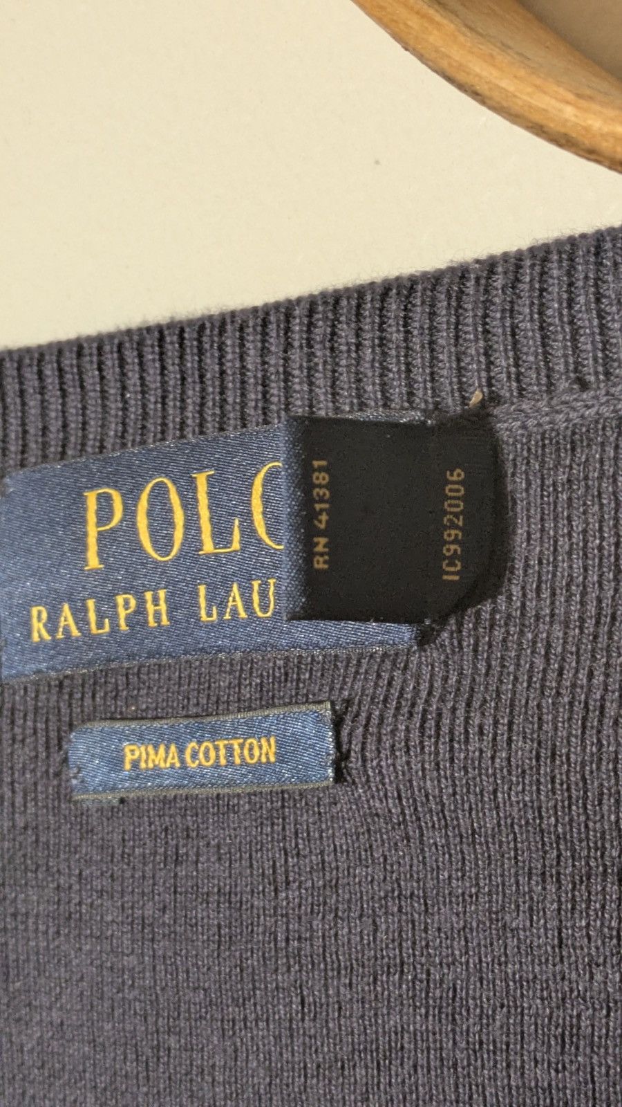 Polo Ralph Lauren 🧥 Polo Ralph Lauren Pima Cotton Sweater – Navy (Size M) Size US M / EU 48-50 / 2 - 5 Thumbnail