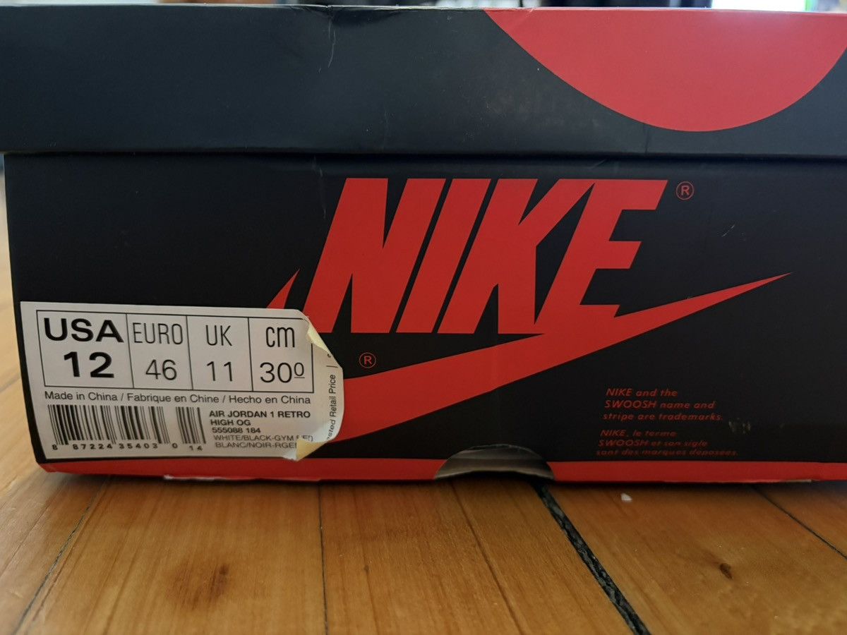Jordan Brand Jordan 1 Black Toe 2013 Size US 12 / EU 45 - 7 Thumbnail