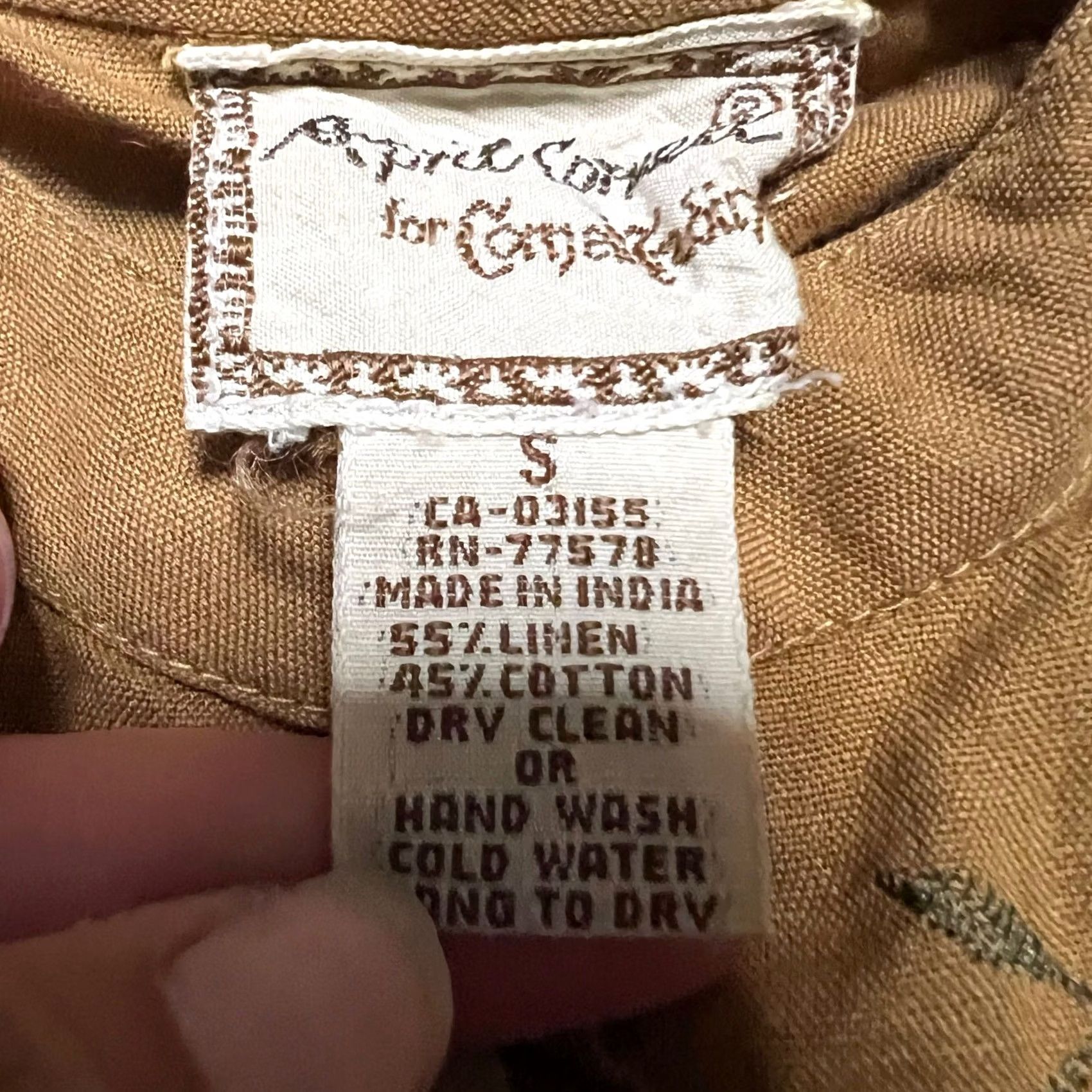 Vintage April Cornell Shirt Blouse Womens Small Brown Linen Blend Button Lagenlook S Womens Brown Linen Blend Button Shirt Blouse Size S / US 4 / IT 40 - 8 Thumbnail