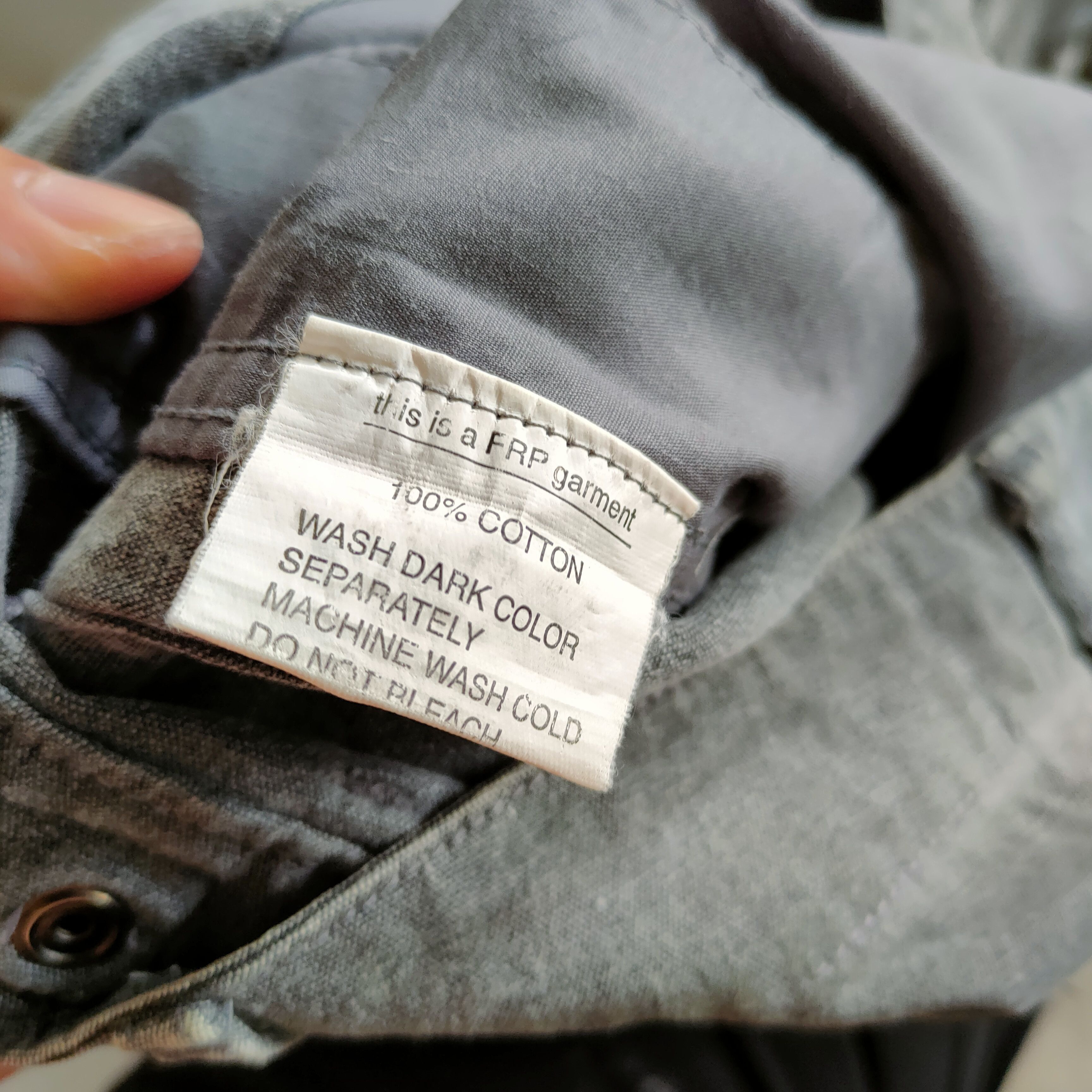 Japanese Brand VINTAGE FRP FADED BLACK ANKLE ZIP BUSH PANTS Size US 32 / EU 48 - 10 Thumbnail