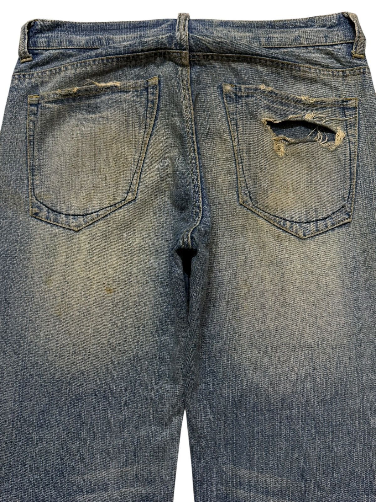 Global Work Vintage Y2K Japanese Global Work Mud Wash Distress Straight Size US 32 / EU 48 - 4 Thumbnail