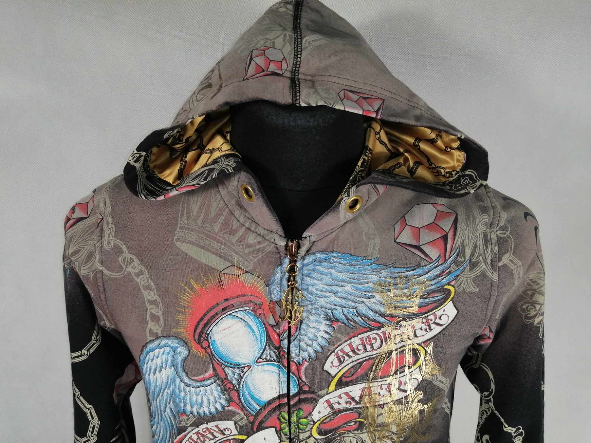 Christian Audigier CHRISTIAN AUDIGIER Womens Zip Hoodie L Sweatshirt Vintage Size L / US 10 / IT 46 - 4 Thumbnail