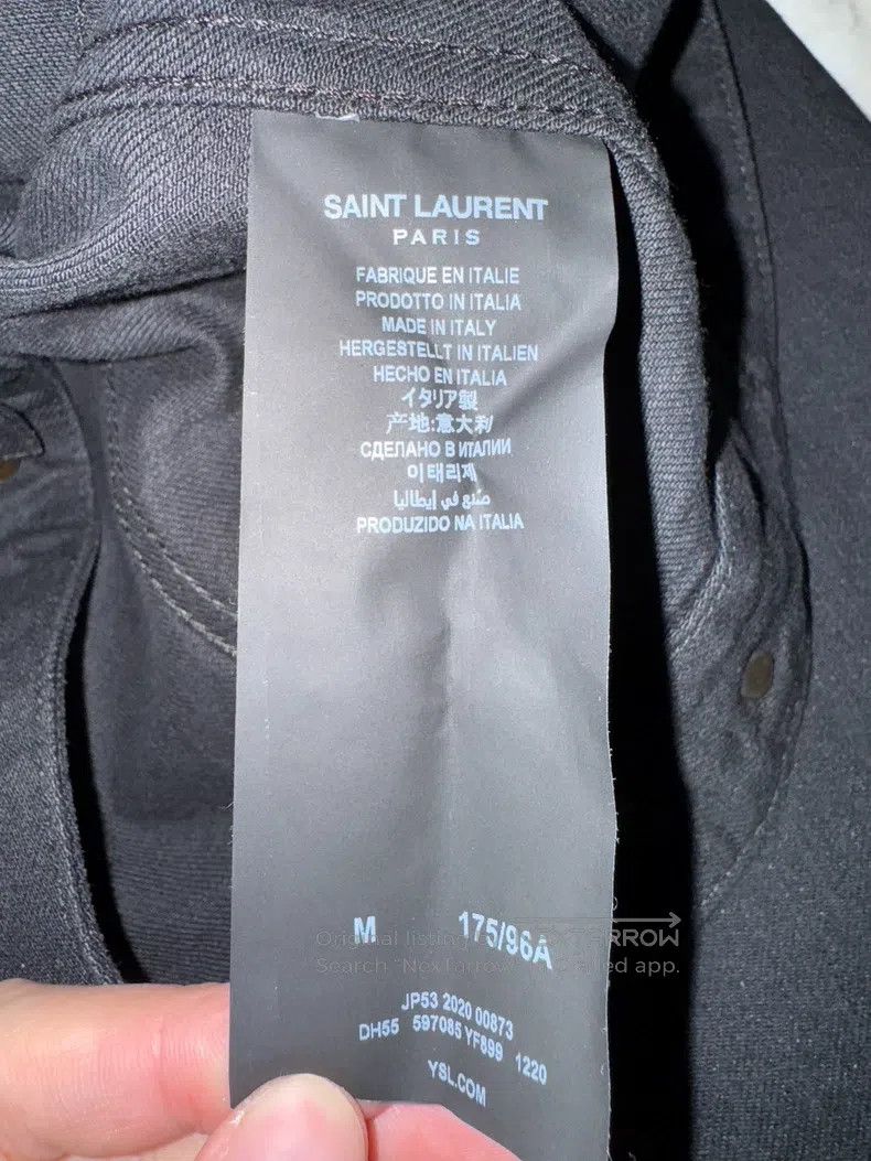 Saint Laurent Paris Saint Laurent Paris Black Denim Jacket Size US M / EU 48-50 / 2 - 5 Thumbnail