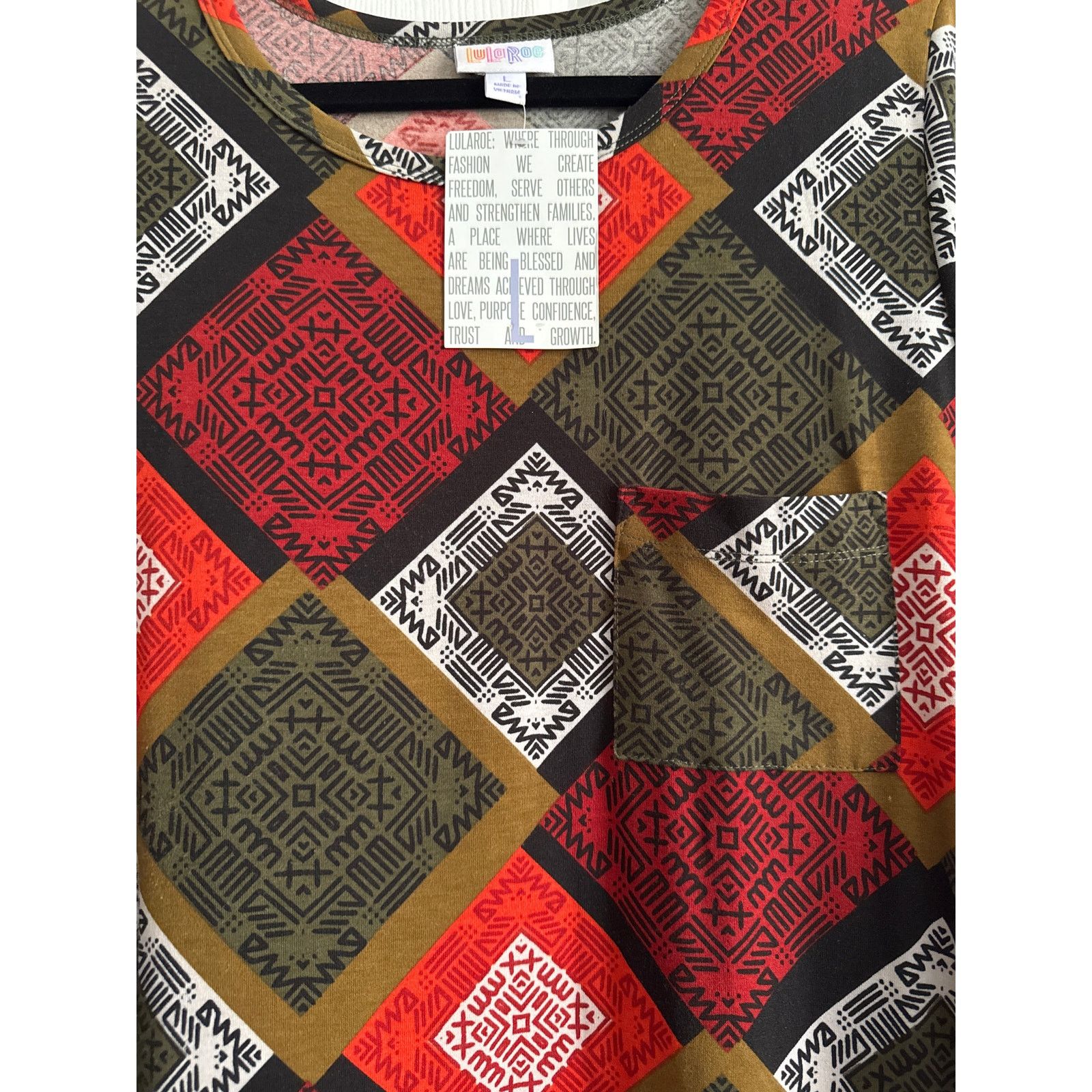 Other LuLaRoe Carly Dress US L Squares High-Low Swing Midi Pocket Size L / US 10 / IT 46 - 6 Thumbnail