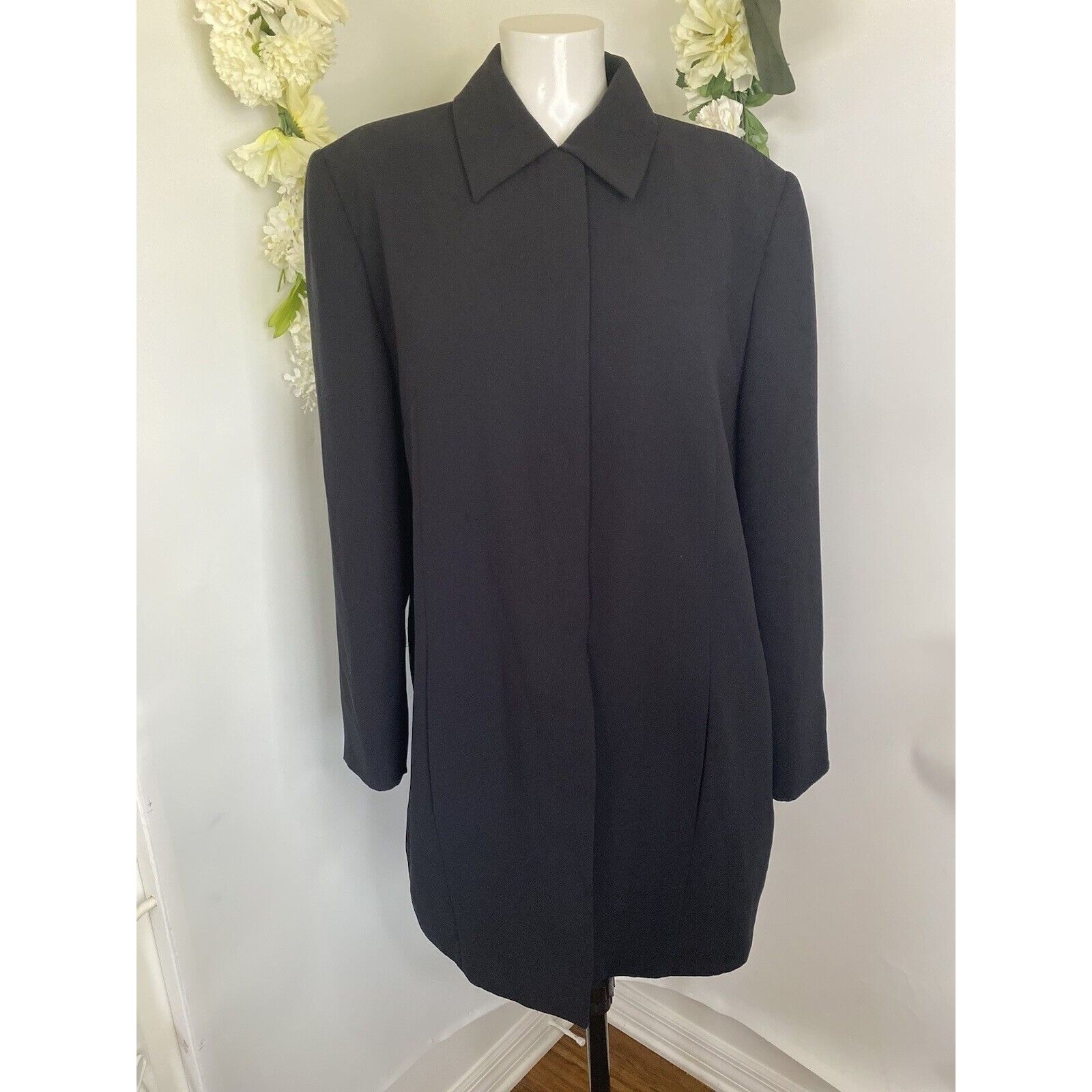 Vintage Worthington Womens Black Mid Length Blazer Jacket Plus 16W Grailed