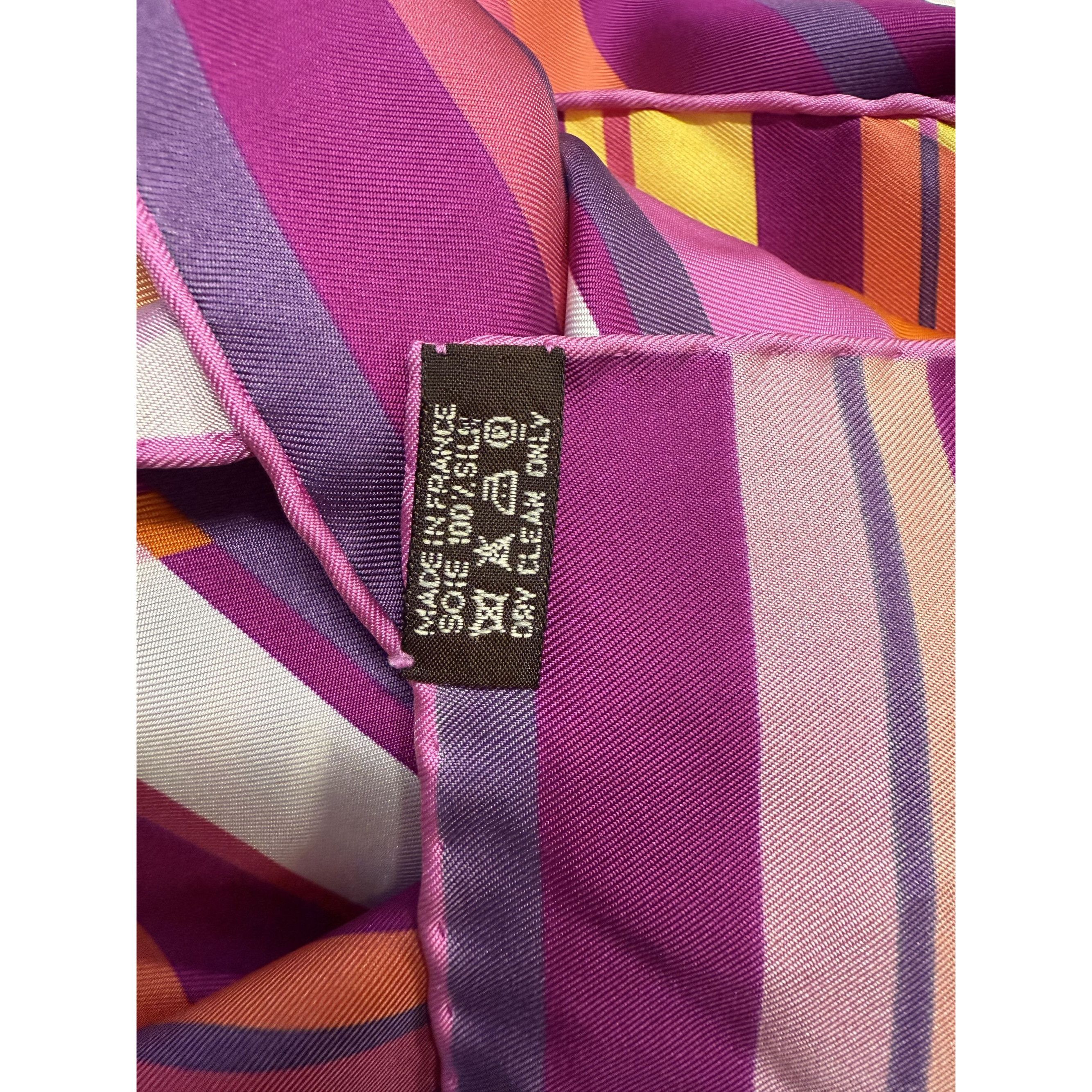 Hermes Hermès Paris Multicolor Silk Twill Scarf With Abstract Desig Size ONE SIZE - 7 Thumbnail