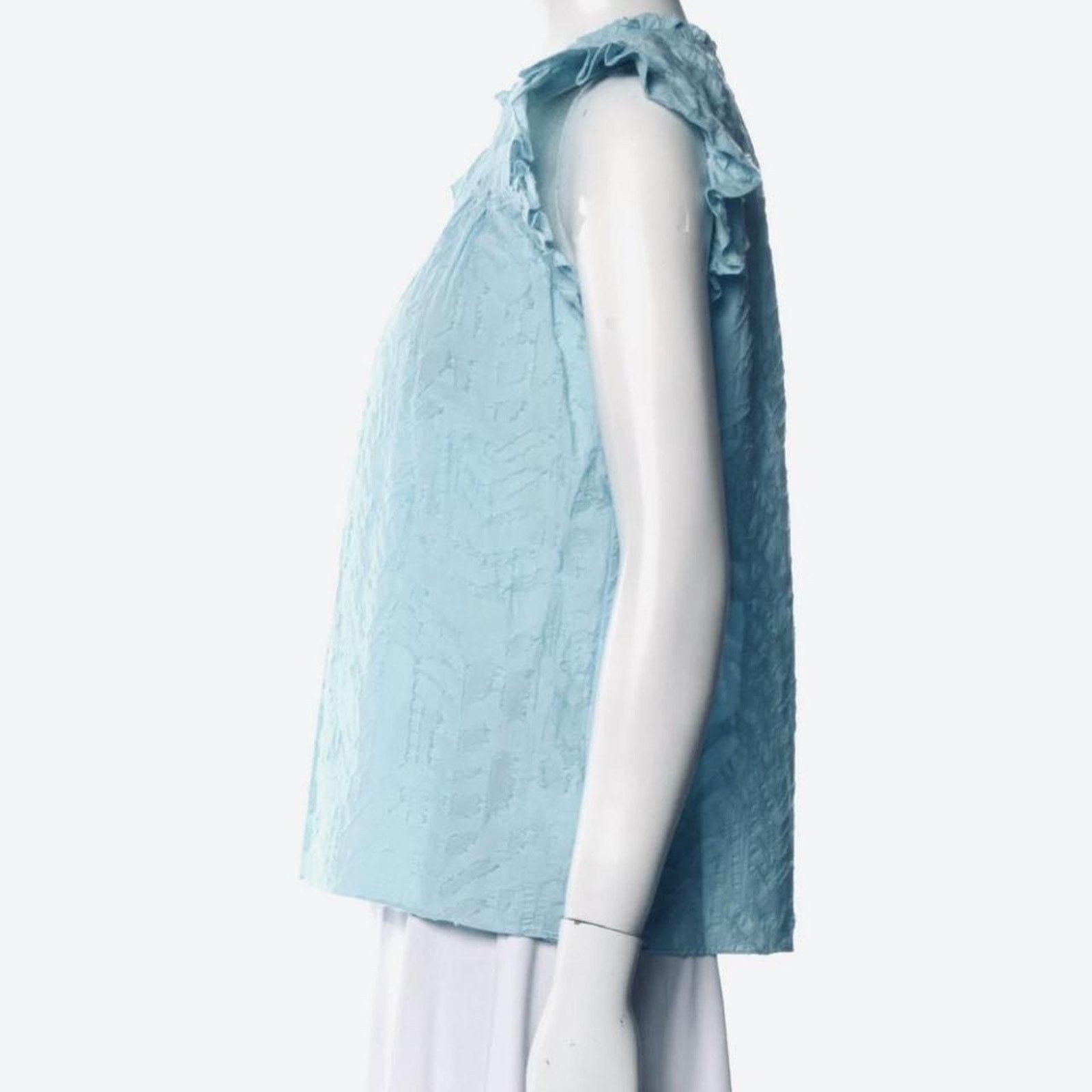Ramy Brook Ramy Brooke Blue Ruffle Blouse - brand new never worn Size XS / US 0-2 / IT 36-38 - 3 Thumbnail