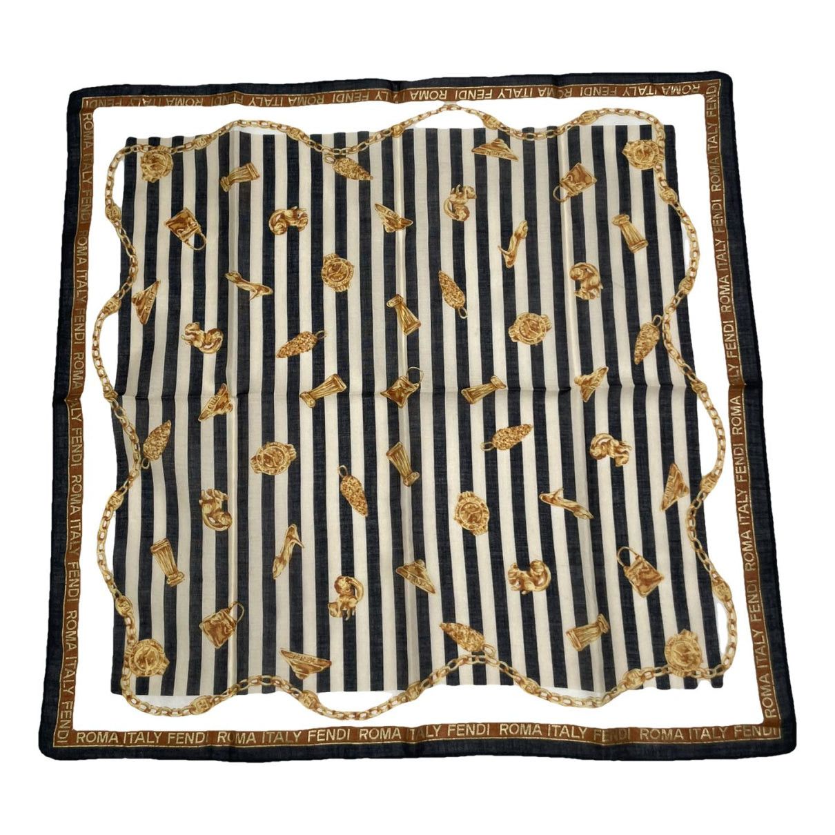 Fendi Black Silk Scarf Size ONE SIZE - 1 Thumbnail