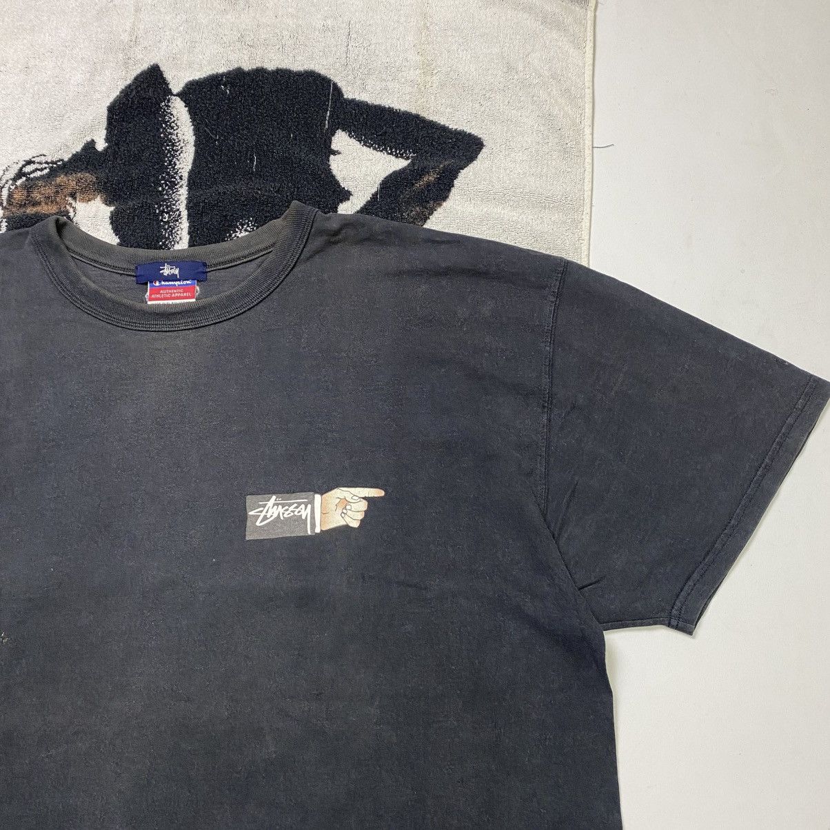 Stussy Faded Vintage stussy x champion short sleeve Size US XL / EU 56 / 4 - 3 Thumbnail
