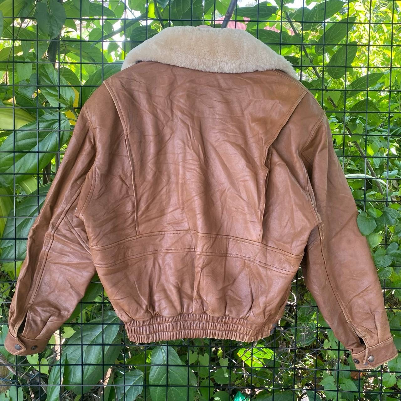 Genuine Leather × Vintage Vintage Ciivin Sherpa Neck Military Style Leather Jacket Size US M / EU 48-50 / 2 - 9 Thumbnail