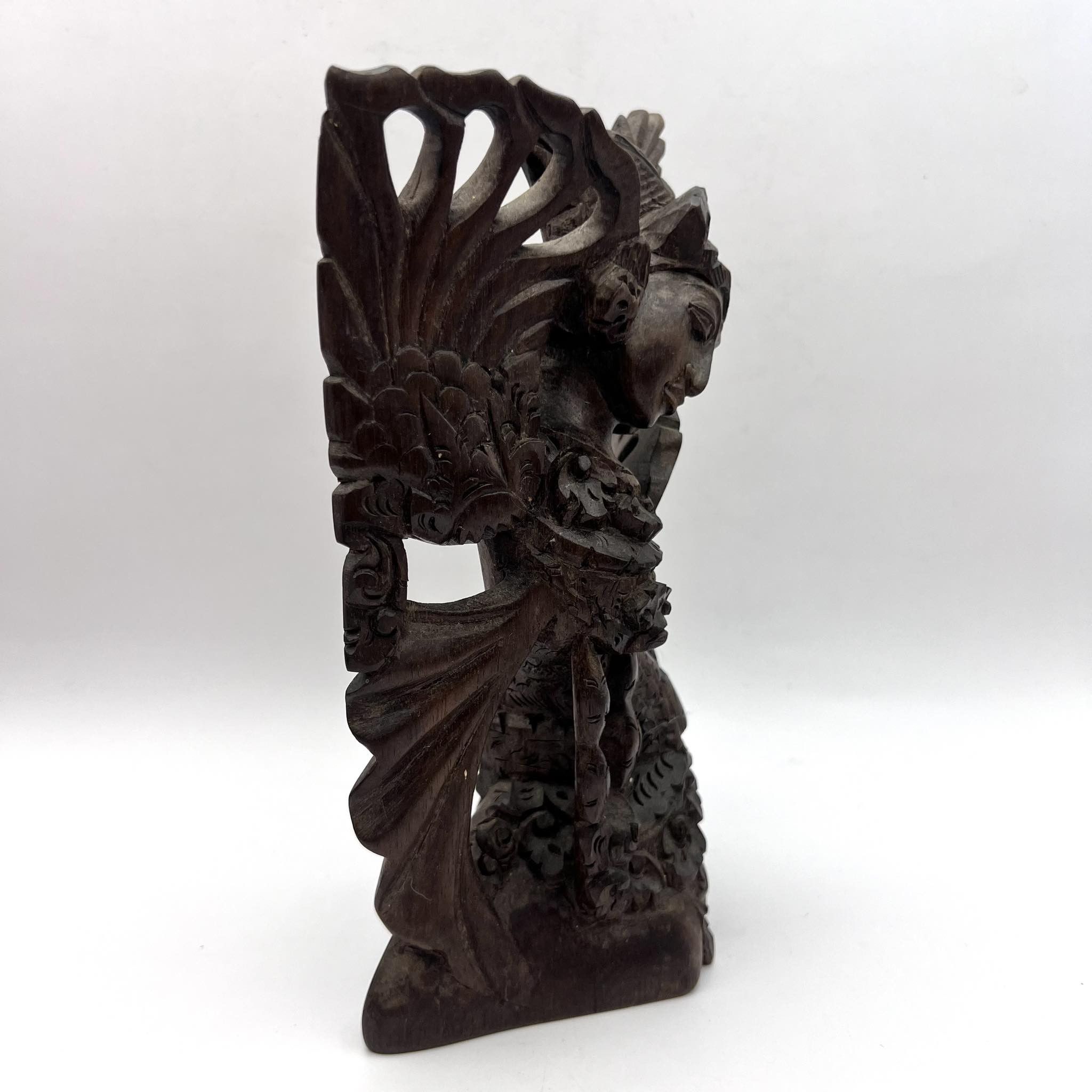 Handmade Antique Balinese Asian Hindu Saraswati Hand Carved Figure Size ONE SIZE - 5 Thumbnail