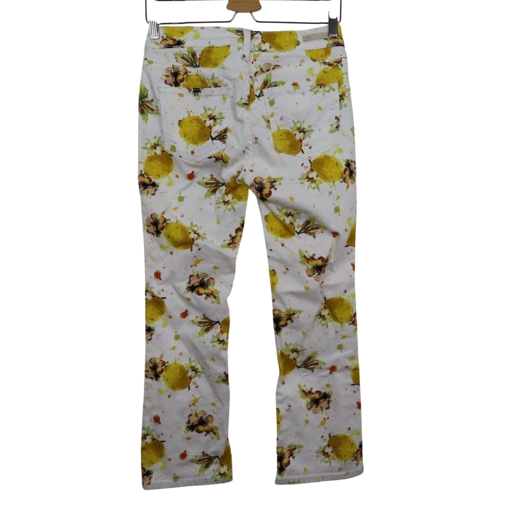 Vintage Pilcro and the Letterpress Womens Jeans 26 High Rise Bootcut Yellow Lemon Print Floral 5-Pocket Denim Bohemian Womens Size 26" / US 2 / IT 38 - 4 Thumbnail