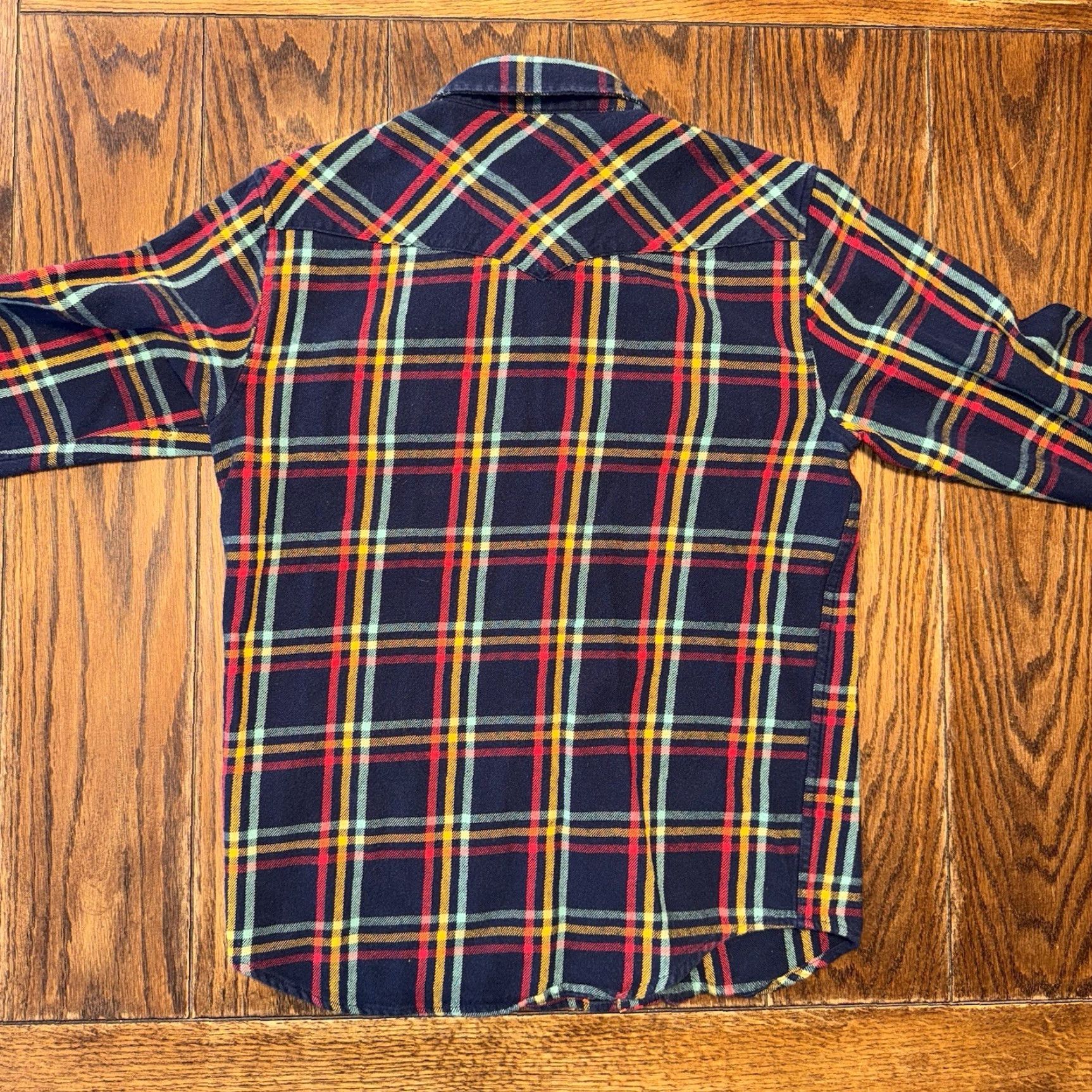 Topo Designs Topo Designs Mountain Flannel Shirt Mens Size Small Navy Blue Plaid Pockets Button-Up Cotton Workwear Long Sleeve Vintage? No Size US S / EU 44-46 / 1 - 6 Thumbnail