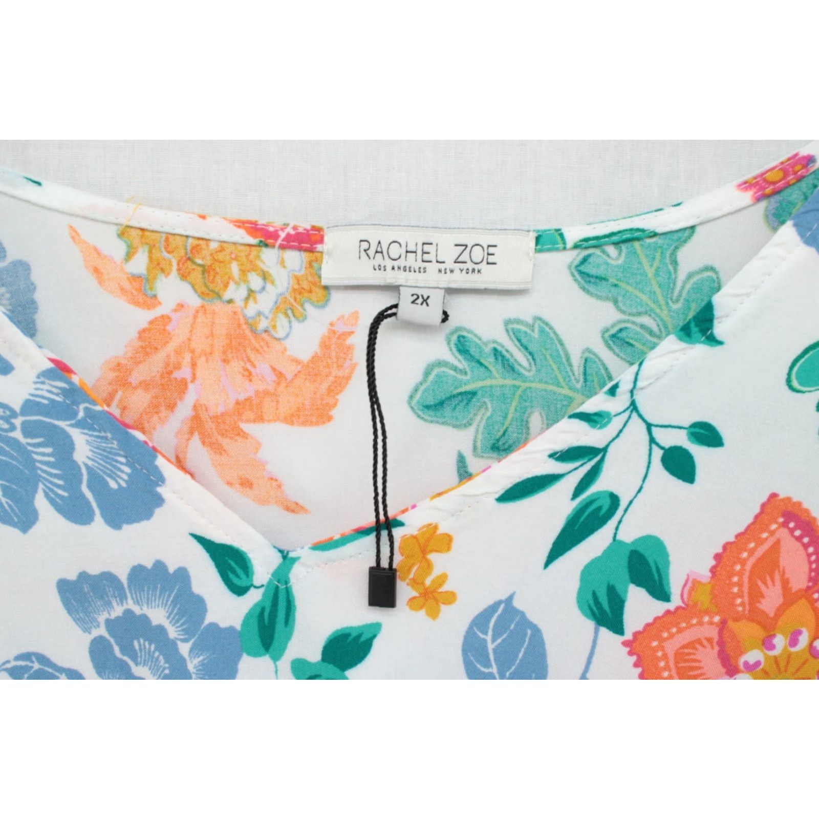 Rachel Zoe Rachel Zoe Tropical Floral Print Ruffle Sleeve Top Women's 2X Boho Beach NWOT Shirt Blouse Size XXL / US 16-18 / IT 52-54 - 3 Thumbnail