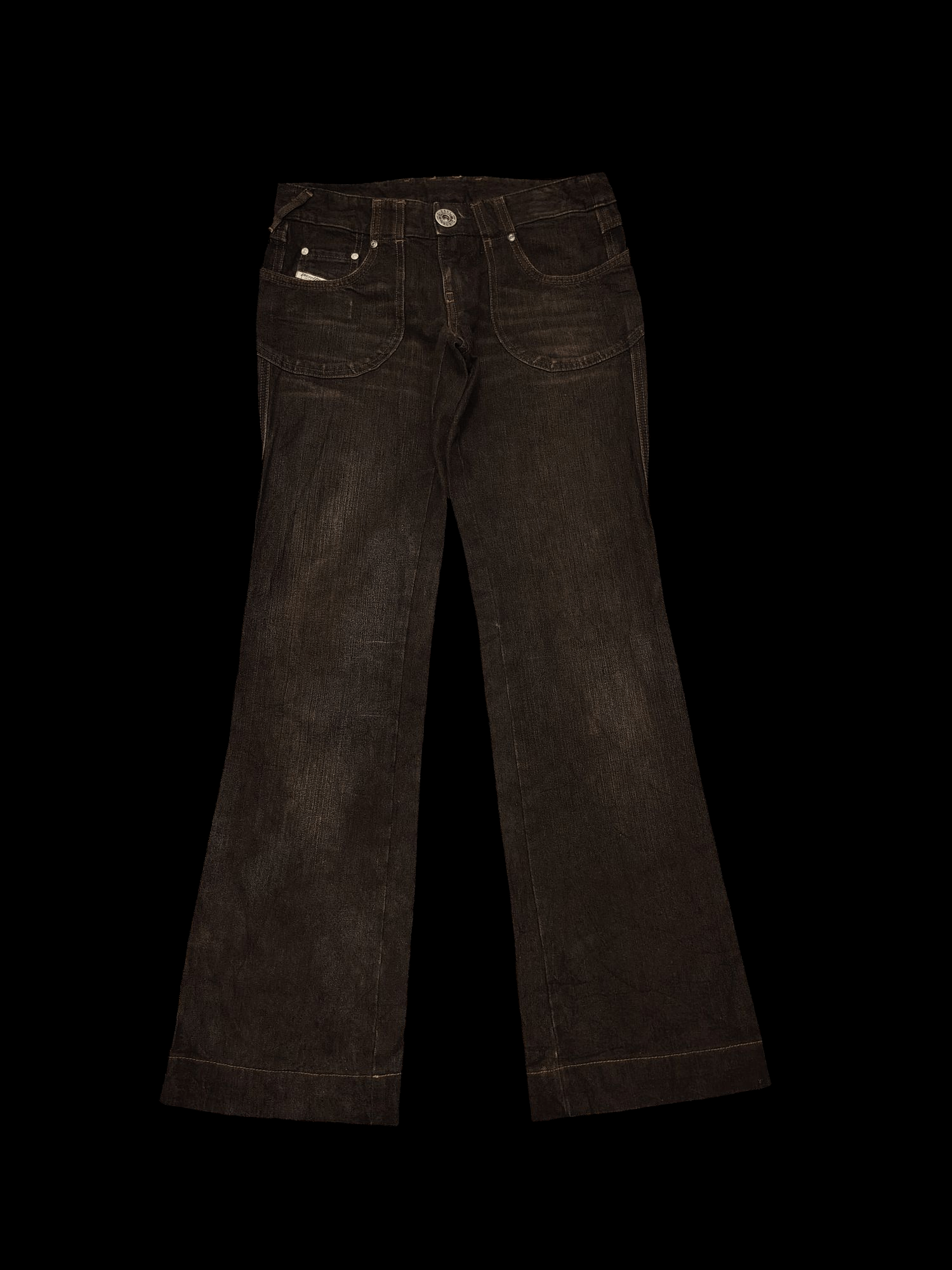 Diesel 💥Insane 90s Diesel Industry Flared Jeans Size 28" / US 6 / IT 42 - 1 Thumbnail