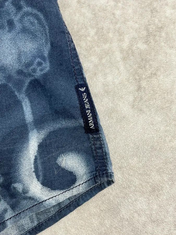 Armani 2000s Armani Blue Psycho Medusa Shirt Size US M / EU 48-50 / 2 - 11 Thumbnail
