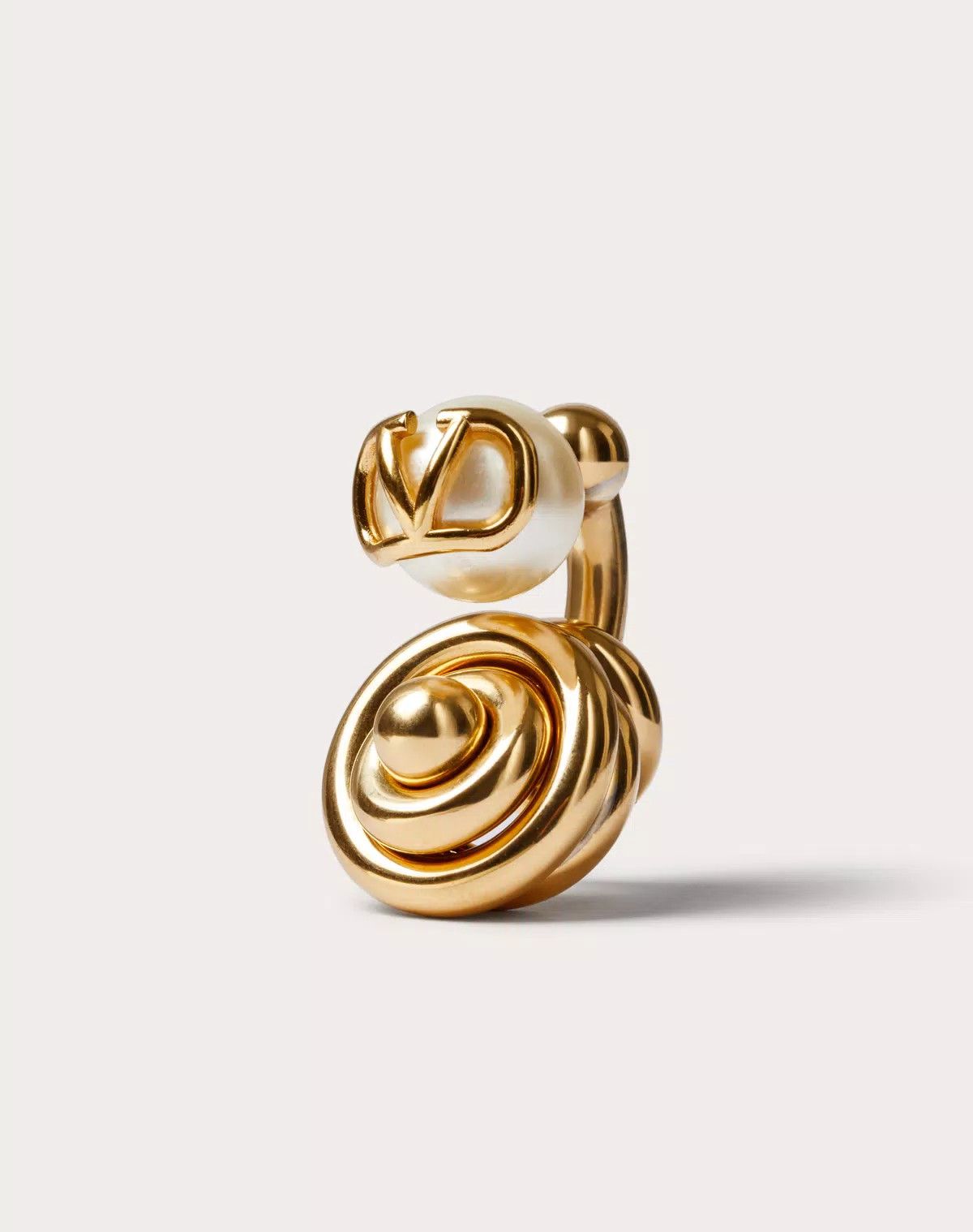 Valentino oc11z0725 Size:OS/Metal And Glass Bead Earrings in Golden Size ONE SIZE - 2 Thumbnail