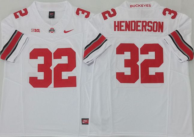Other Ohio State Buckeyes #32 TreVeyon Henderson White Jersey Size US XL / EU 56 / 4 - 1 Thumbnail