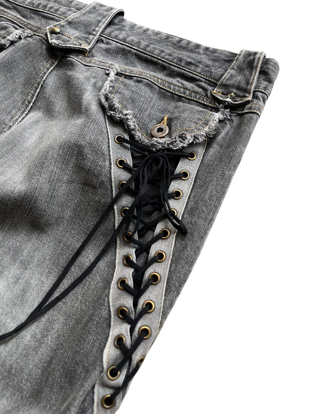 If Six Was Nine × Japanese Brand × Le Grande Bleu (L.G.B.) In the attic pocket zip distressed flared denim pants Size US 32 / EU 48 - 6 Thumbnail