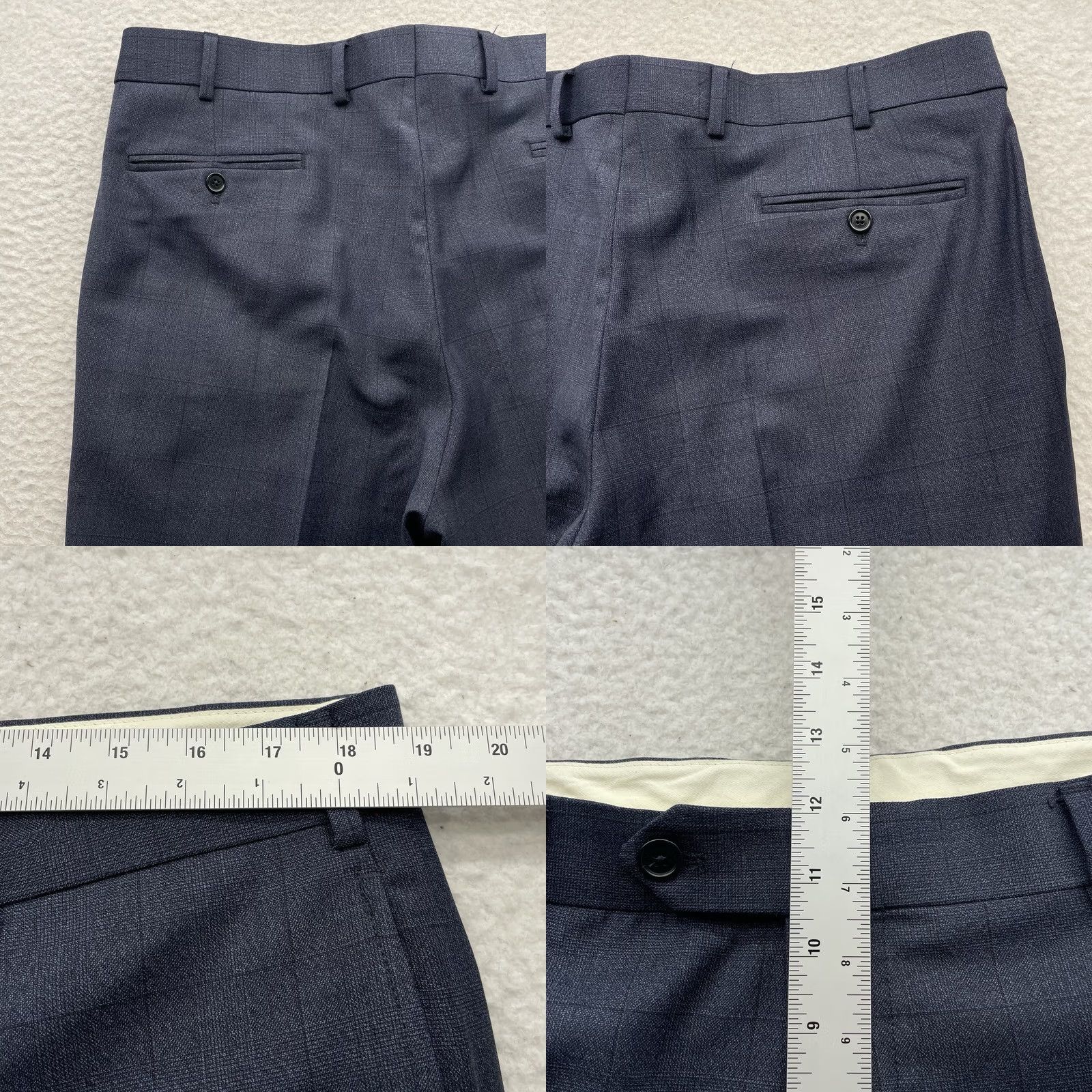 Brooks Brothers Brooks Brothers Regent Pants Mens 38x30 Navy Blue Glen Plaid Dress Pants Size US 38 / EU 54 - 8 Thumbnail