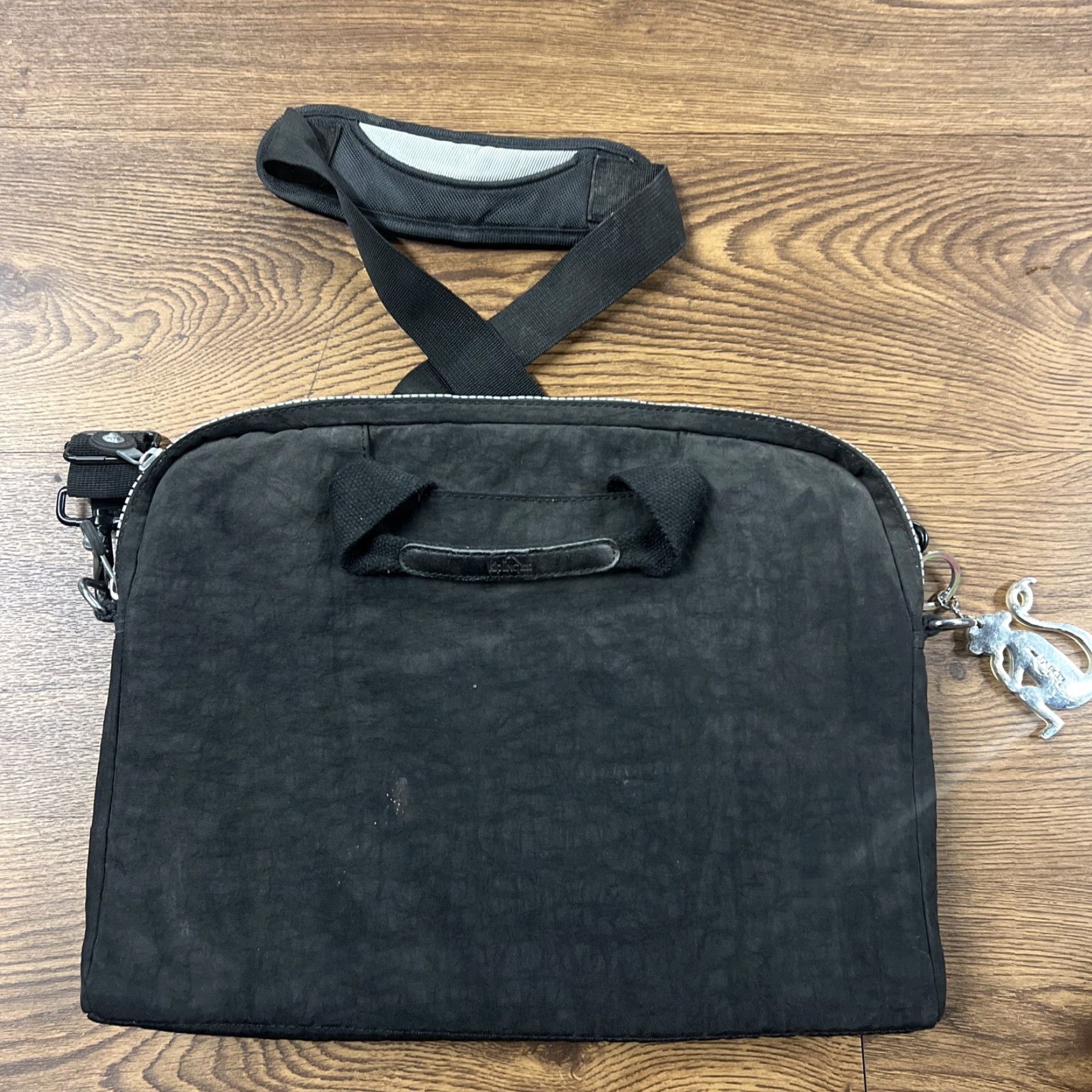 Vintage Kipling Black Nylon Laptop Messenger Bag Size ONE SIZE - 4 Thumbnail
