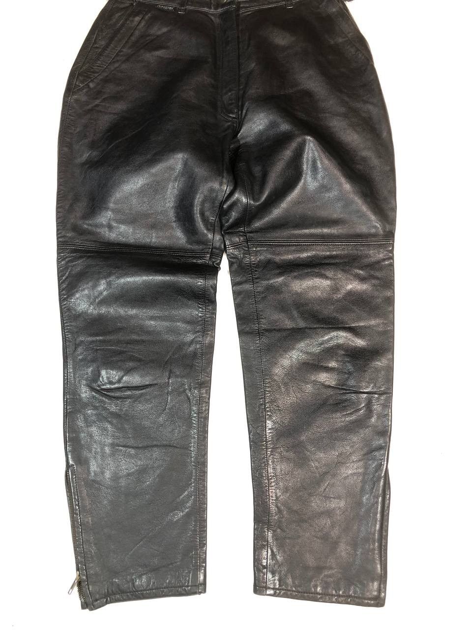 Leather × Vintage Classic Gear Moto Biker Leather Pants Vintage Size US 30 / EU 46 - 3 Thumbnail