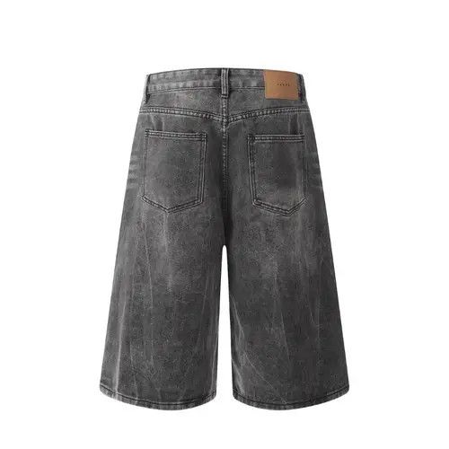 Designer × Japanese Brand Street Jorts Axle Washed Black Crease Short y2k Size US 29 - 2 Thumbnail