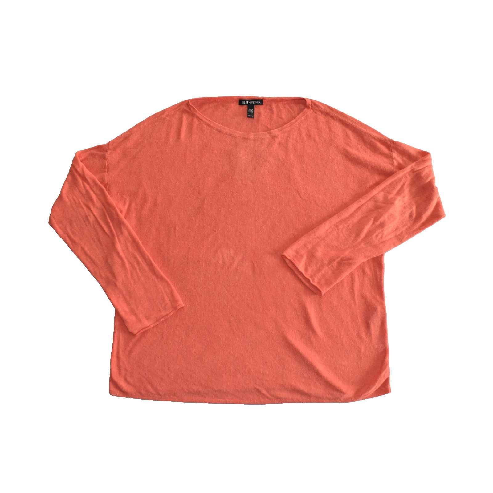 Eileen Fisher EILEEN FISHER Coral Linen Cotton Knit Boat Neck Sweater XXS Size XXS / US 00 / IT 34 - 4 Thumbnail