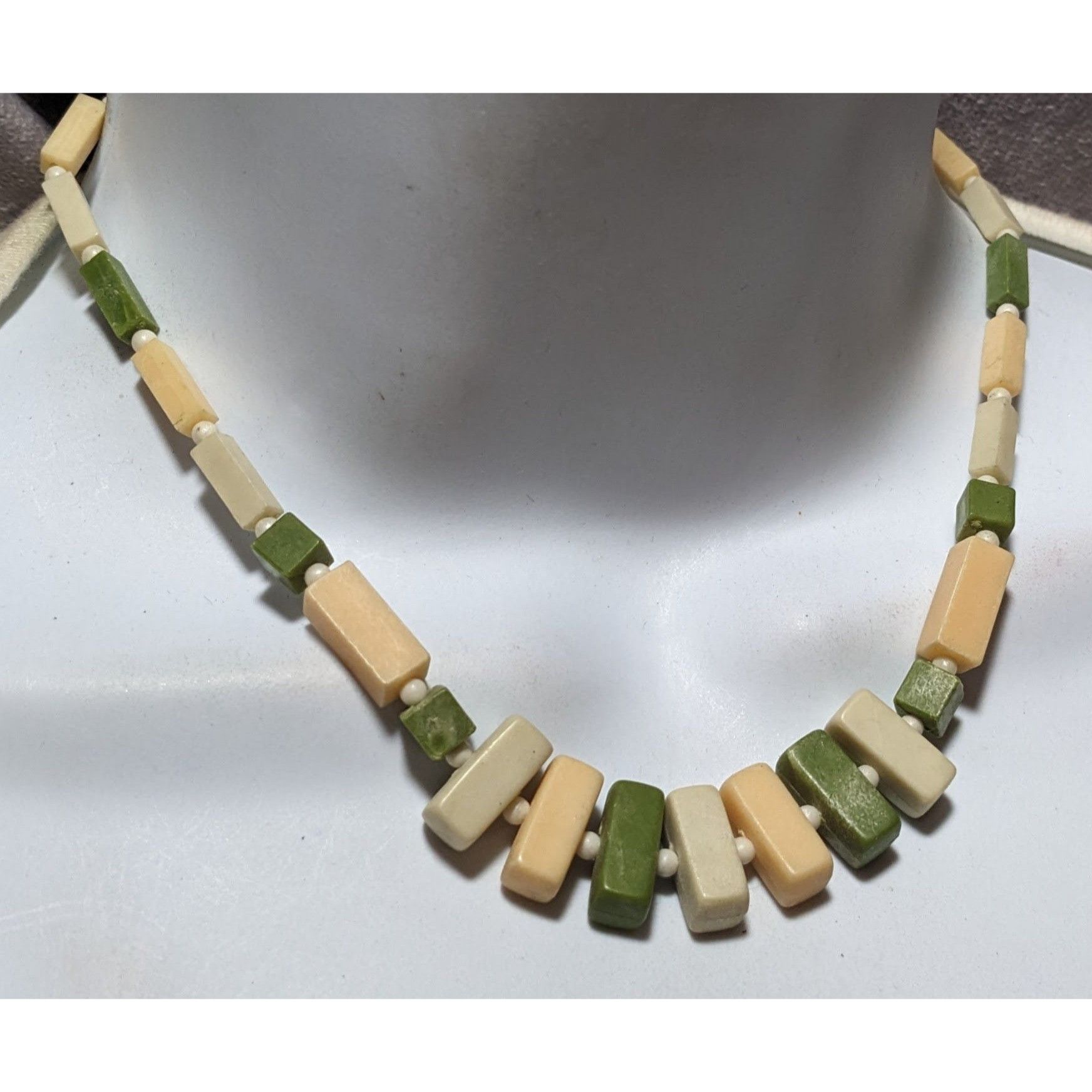 Other Vintage 1920s Celluloid/Bakelite Green Beaded Necklace Size ONE SIZE - 10 Thumbnail