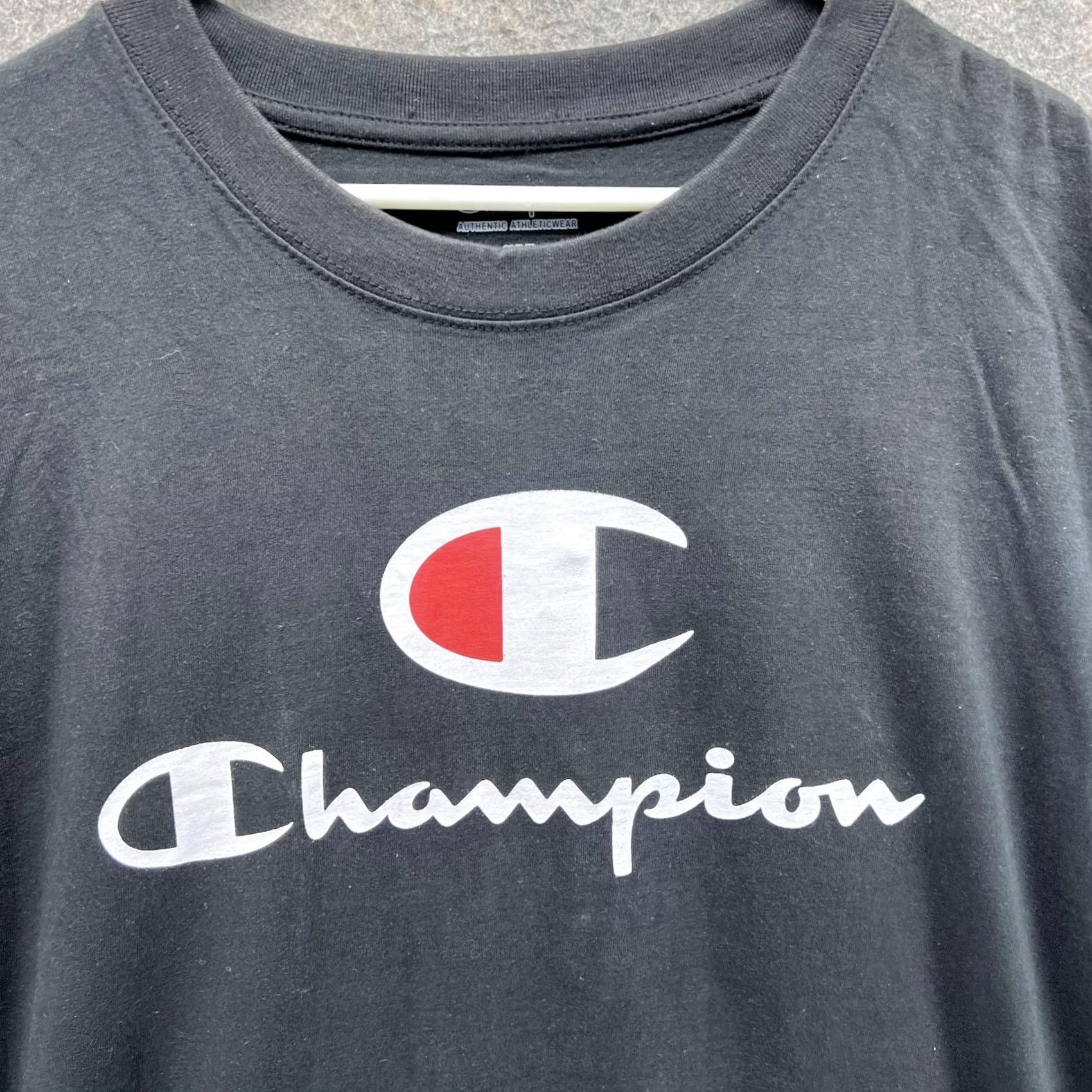 Champion VINTAGE Champion Shirt Mens 2XLT Black Men Adult Crewneck Authentic Casual Logo Cotton vtg Size US XXL / EU 58 / 5 - 4 Thumbnail